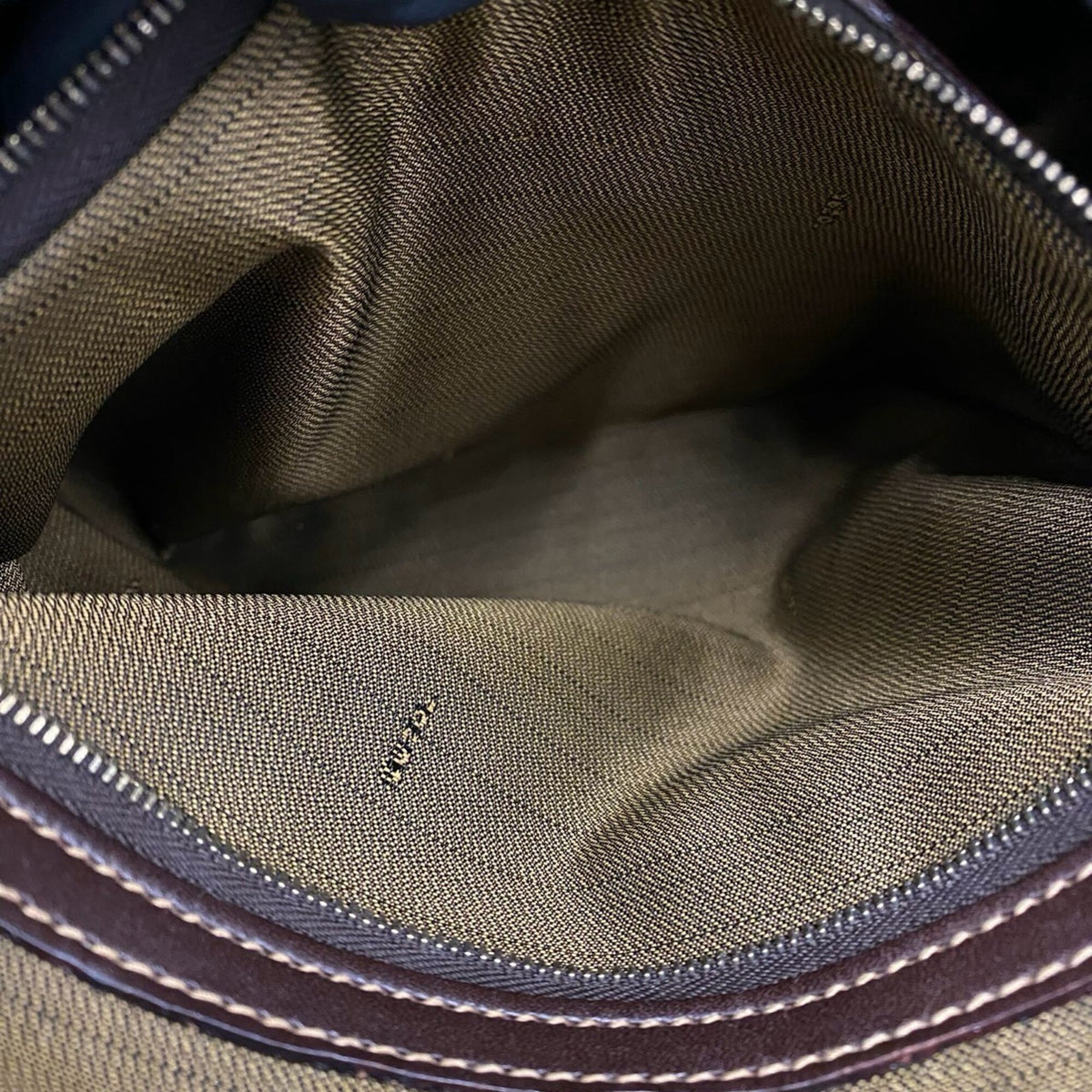 Fendi Brown Canvas Leather Handbag Tote Bag (Pre-Owned)