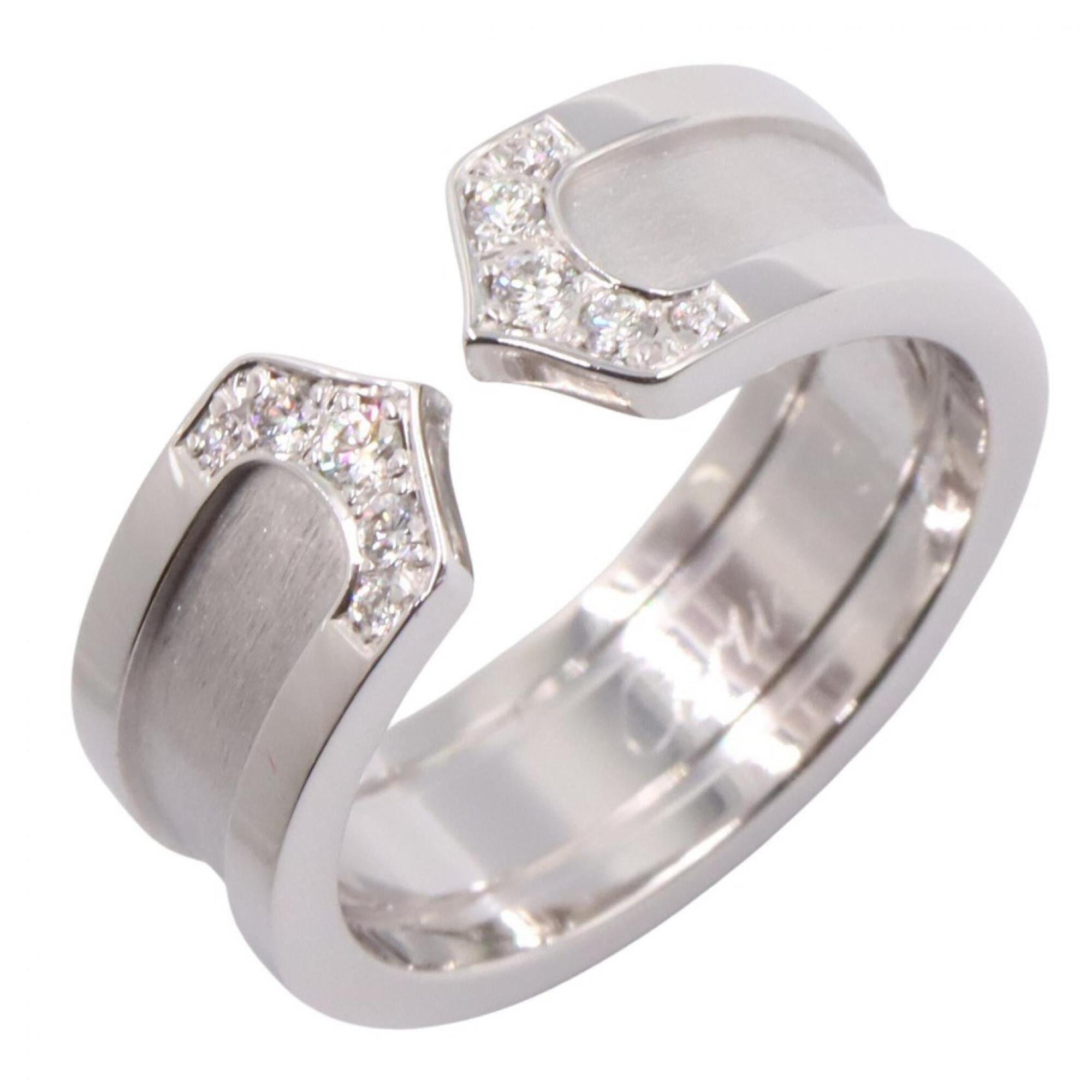 Cartier Silver Clear White Gold (18K) Band Ring (Pre-Owned)