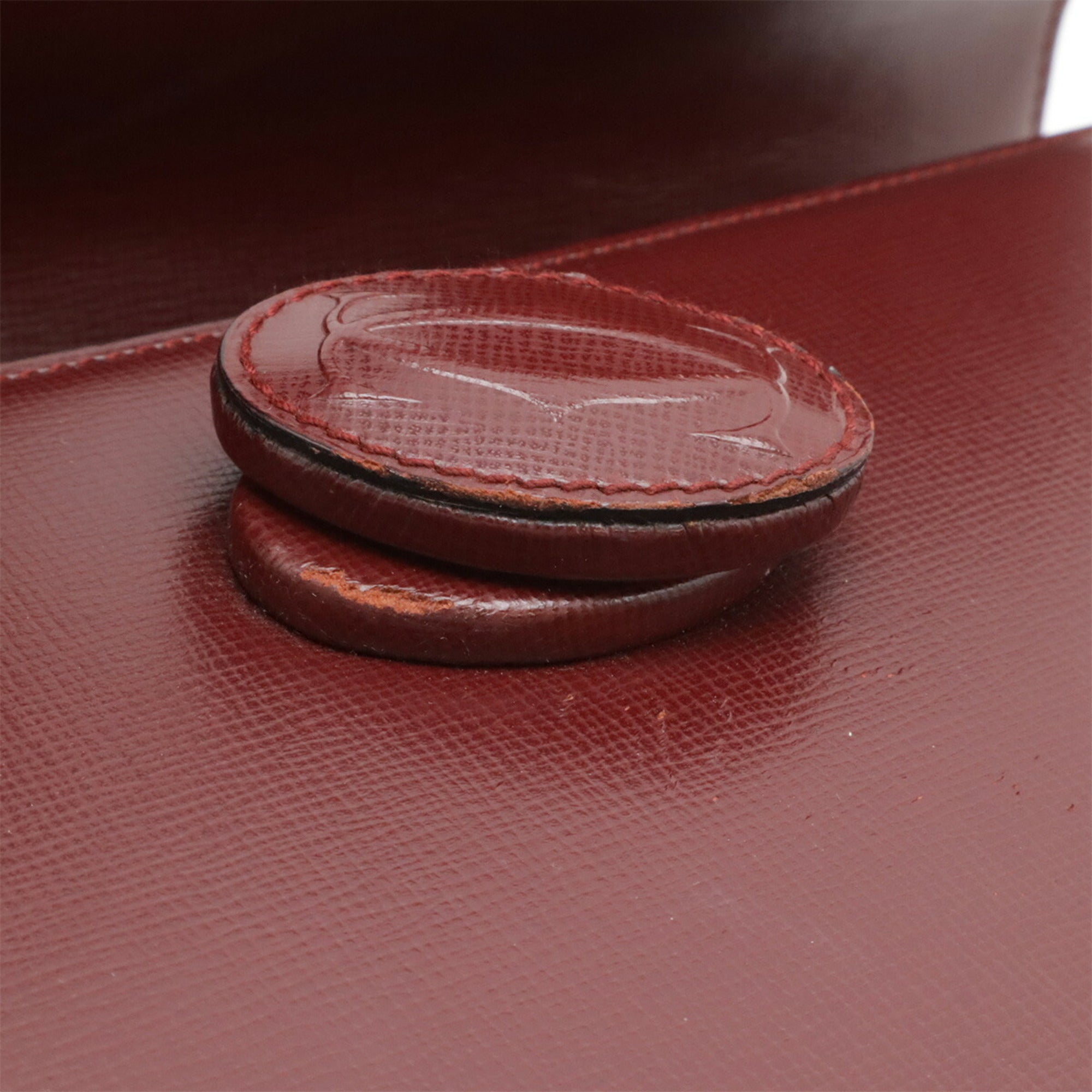 Cartier Must Bordeaux Leather Handbag (Pre-Owned)