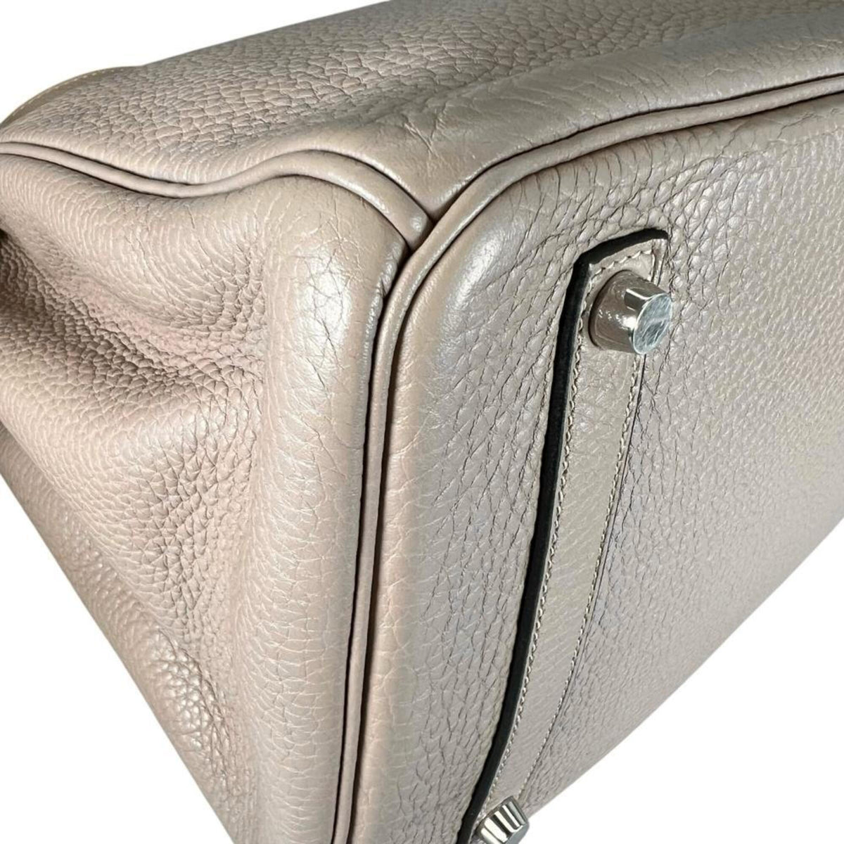 Hermes Beige Leather Handbag (Pre-Owned)