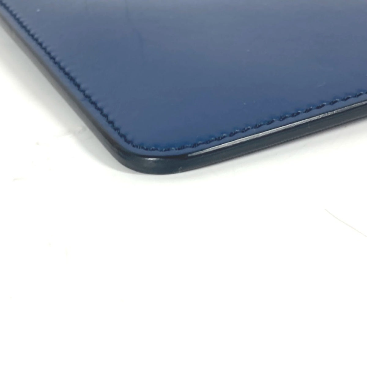 Salvatore Ferragamo Blue Leather Clutch Bag Pouch (Pre-Owned)
