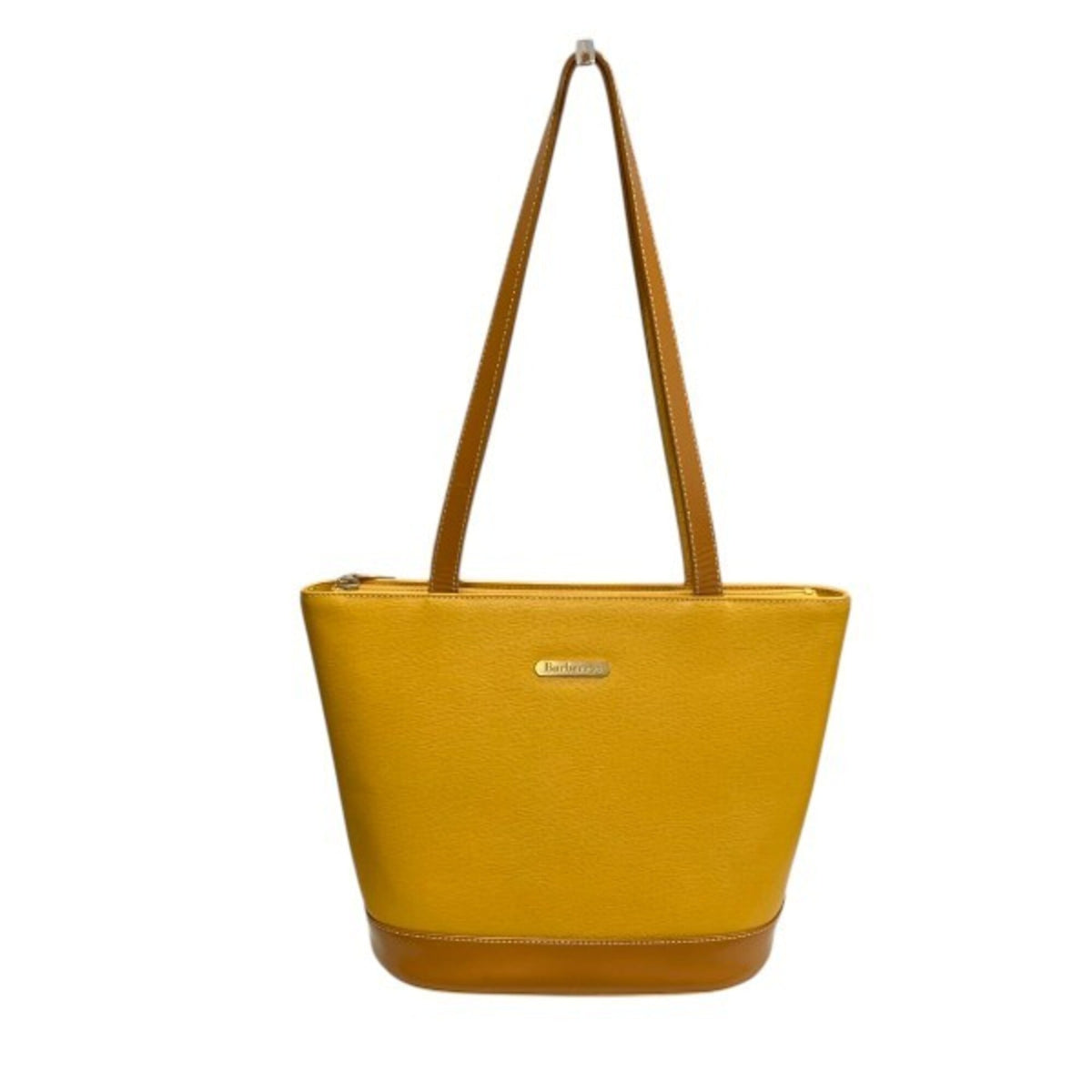 Burberry Yellow Leather Shoulder Bag Tote Bag (Pre-Owned)