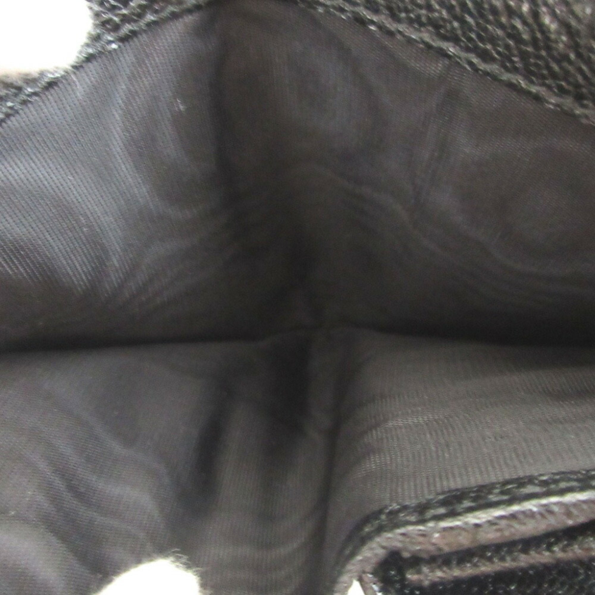 Miu Miu Black Canvas Leather Middle Wallet (Tri-Fold) (Pre-Owned)