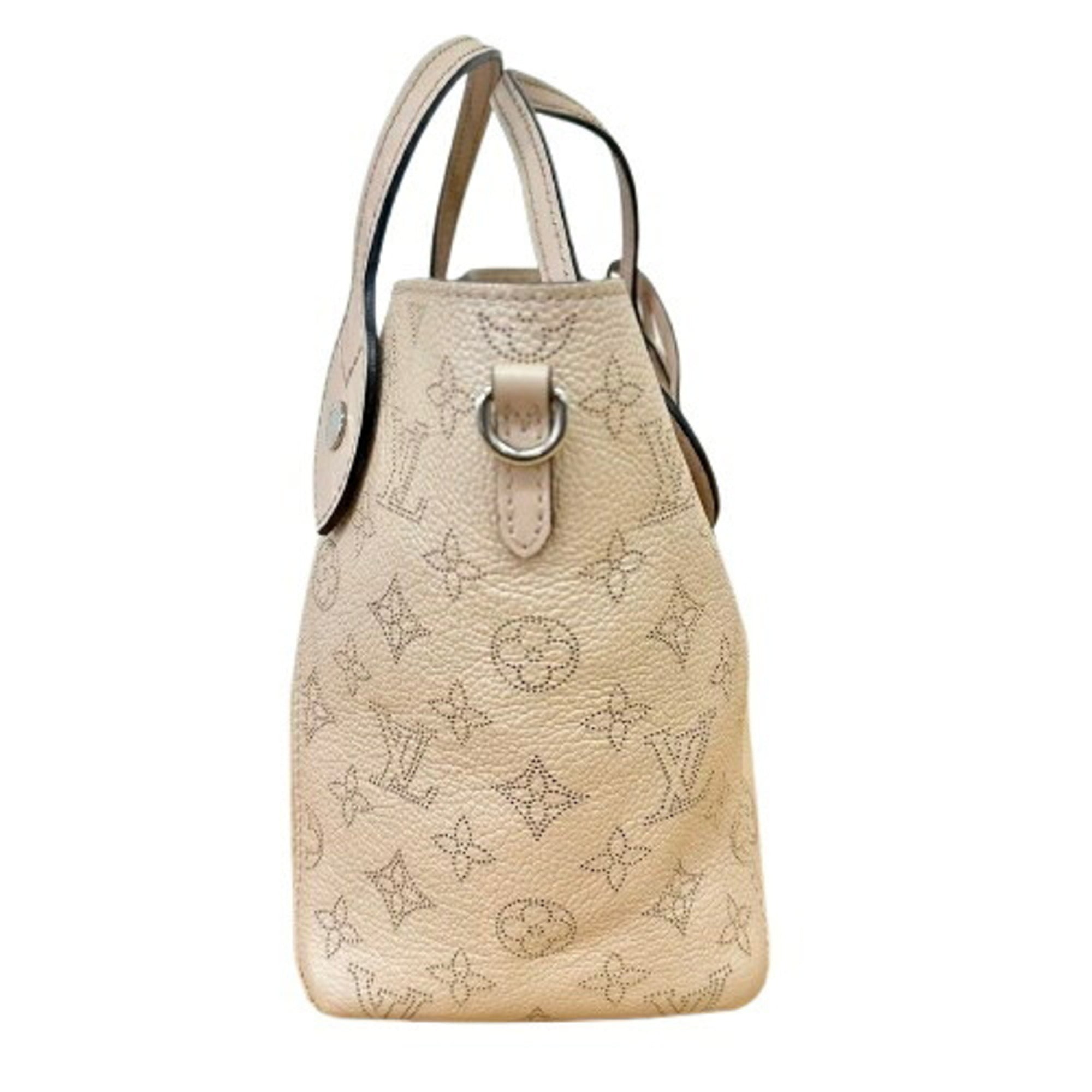 Louis Vuitton Mahina Pink Beige Leather Handbag Shoulder Bag (Pre-Owned)