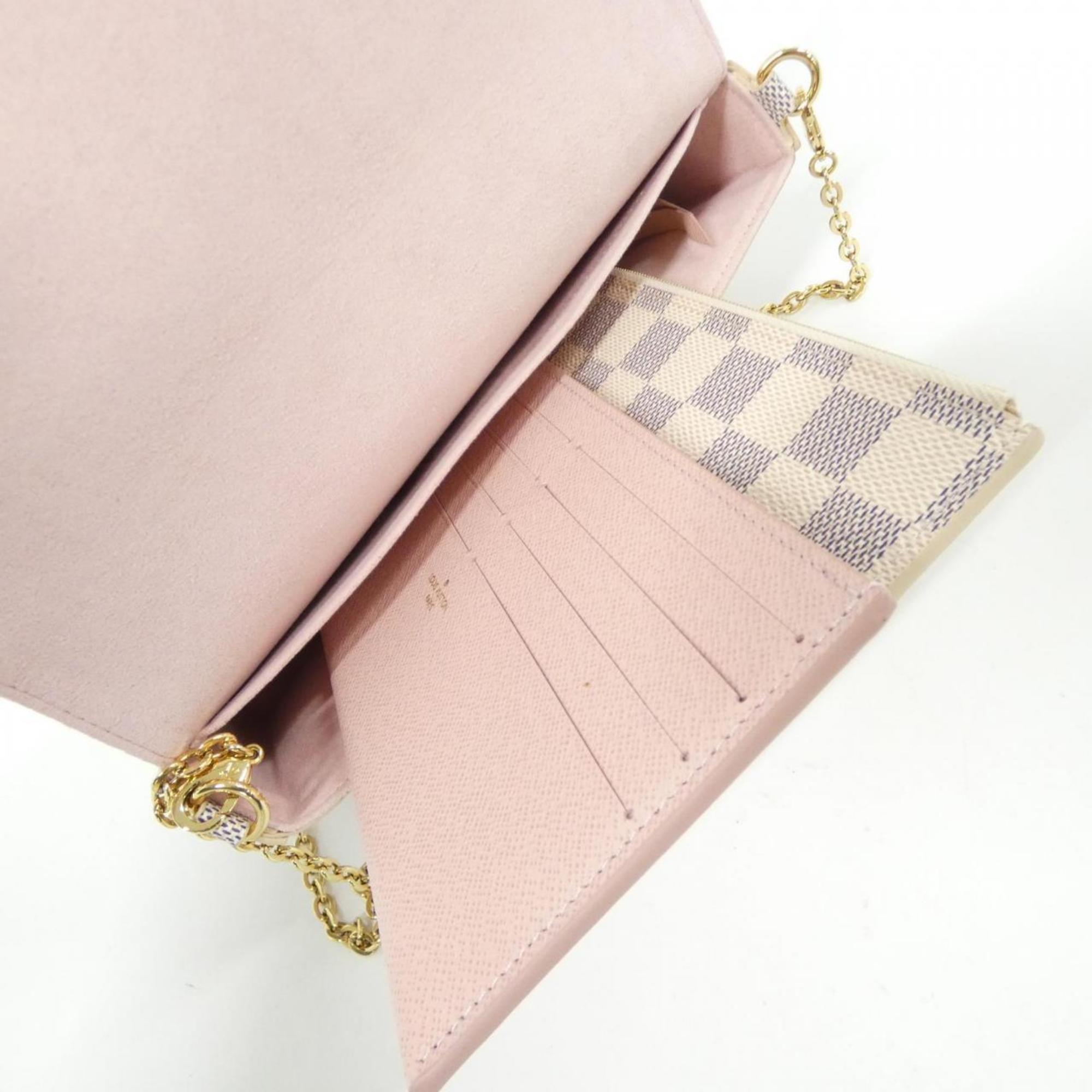 Louis Vuitton Azur Coated Canvas Pochette Pouch Shoulder Bag (Pre-Owned)