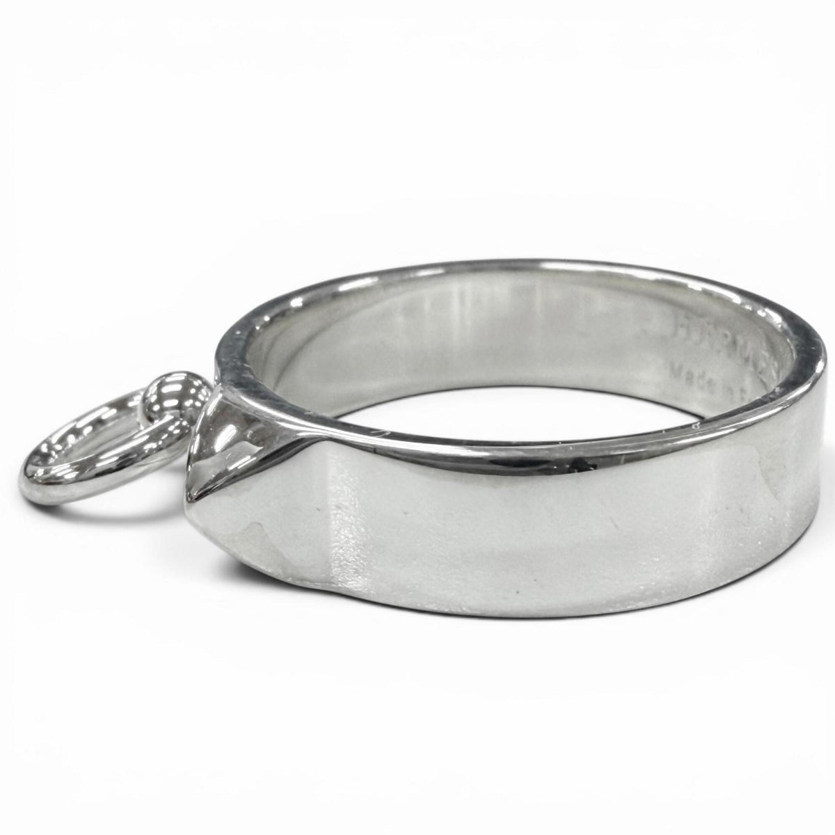 Hermes Silver Silver 925 Band Ring (Pre-Owned)