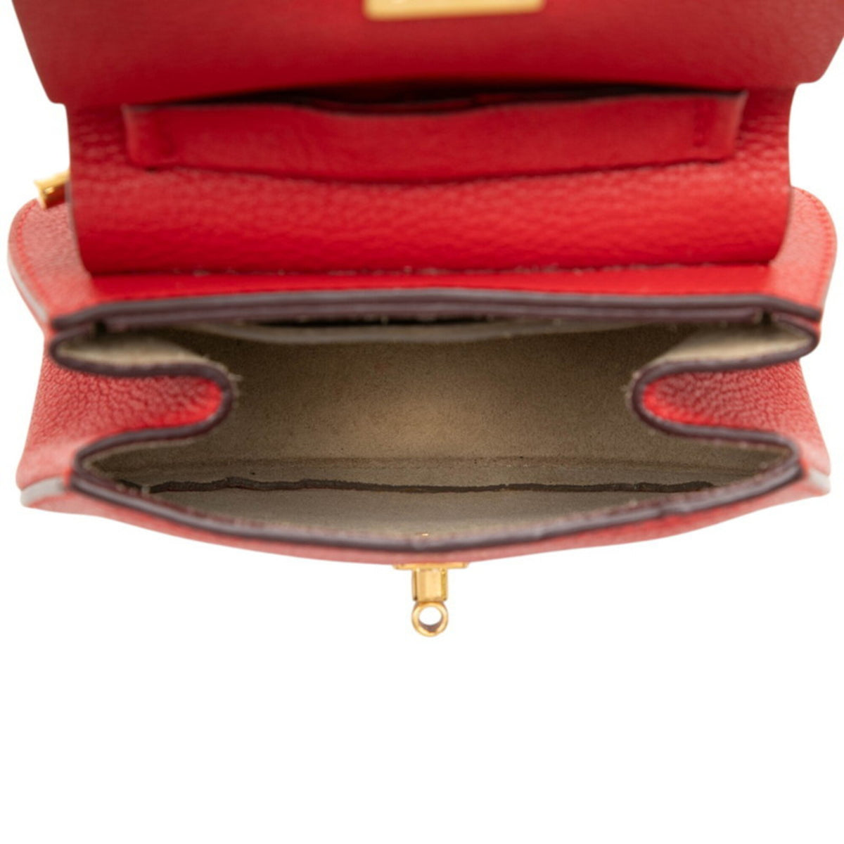 Chloé Gold Red Color Leather Shoulder Bag (Pre-Owned)