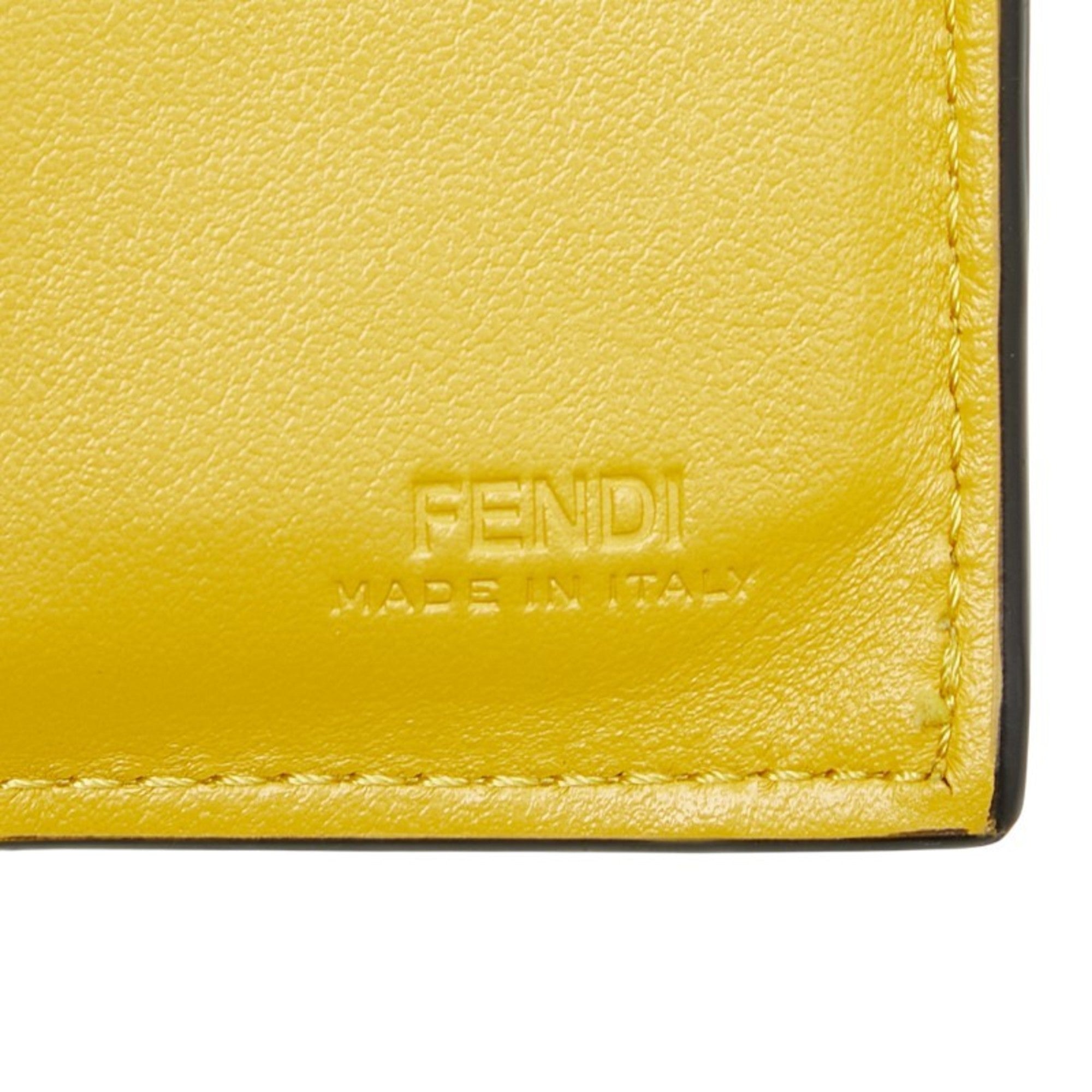 Fendi Yellow Leather Wallet (Bi-Fold) (Pre-Owned)