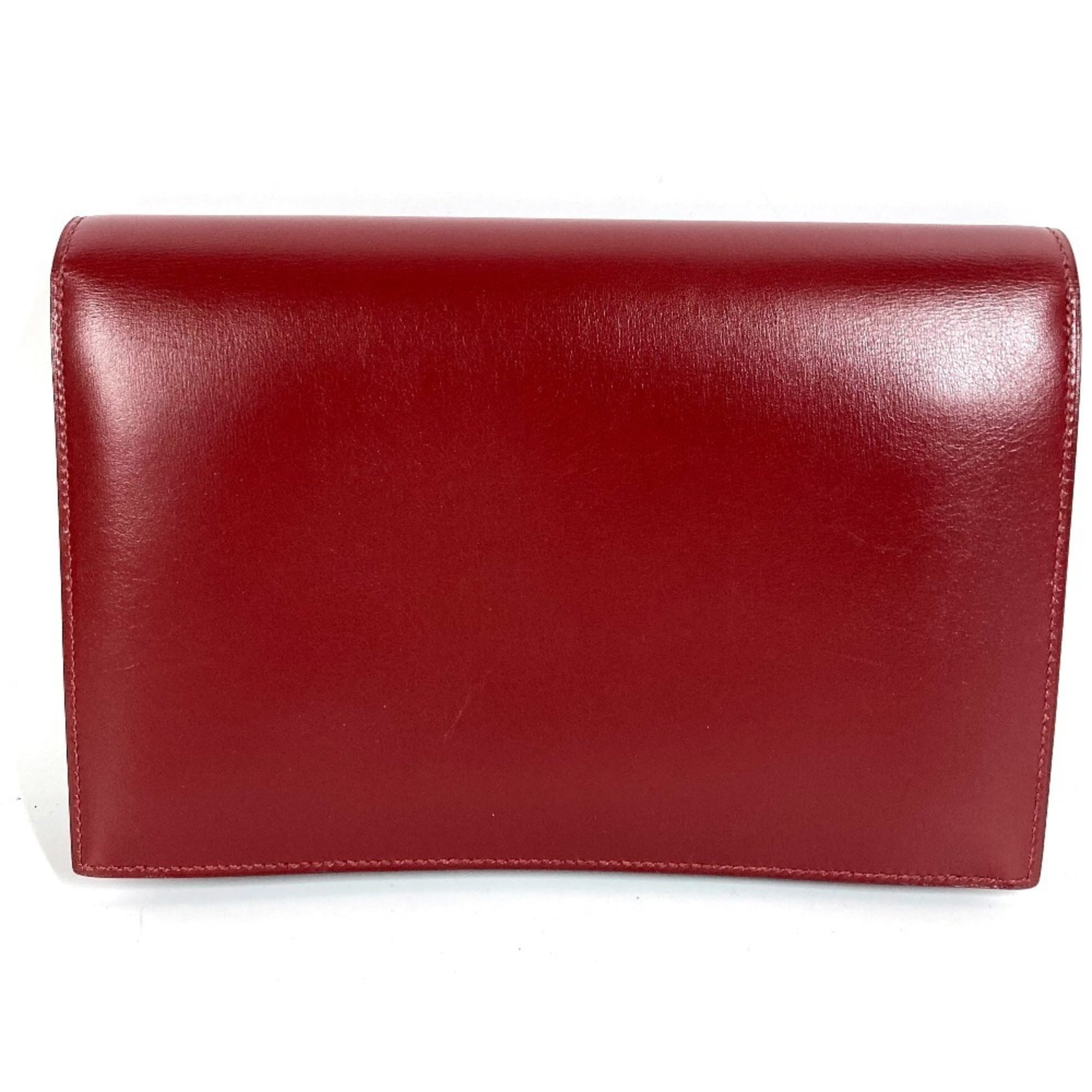 Hermes Brown Box Calf Leather Clutch Bag Handbag (Pre-Owned)