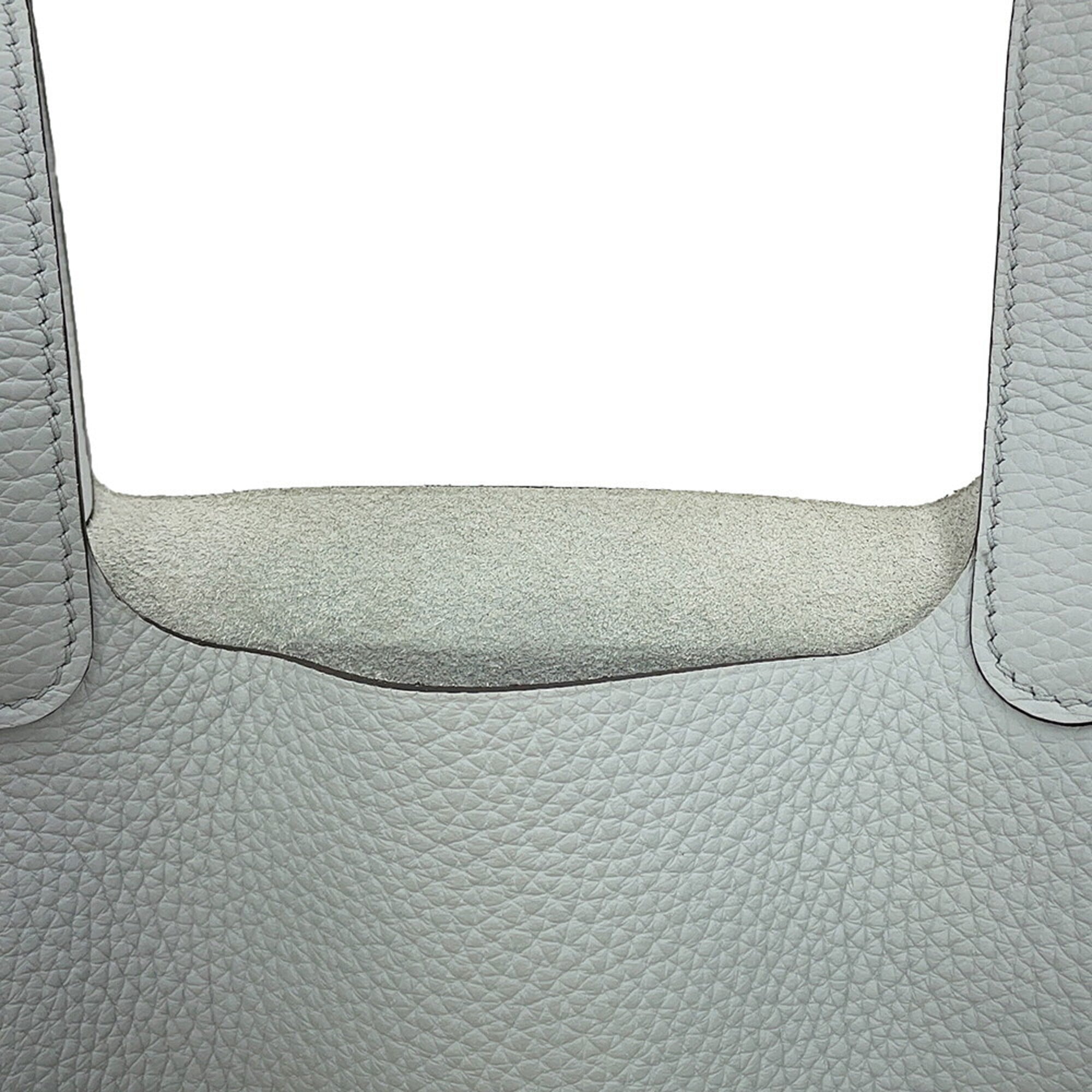Hermes Picotin Silver Taurillon Clemence Leather Handbag (Pre-Owned)