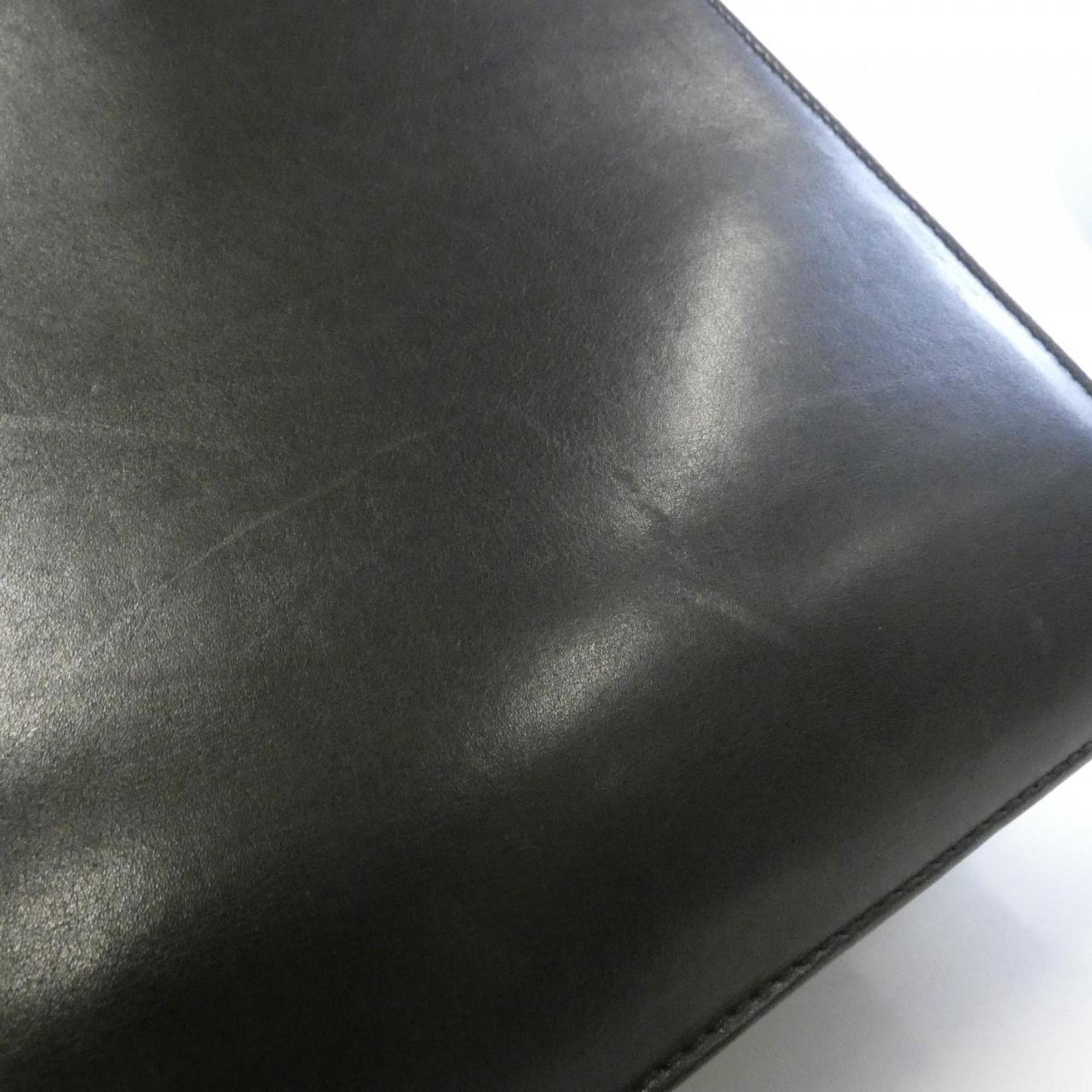 Chanel Black Leather Handbag (Pre-Owned)
