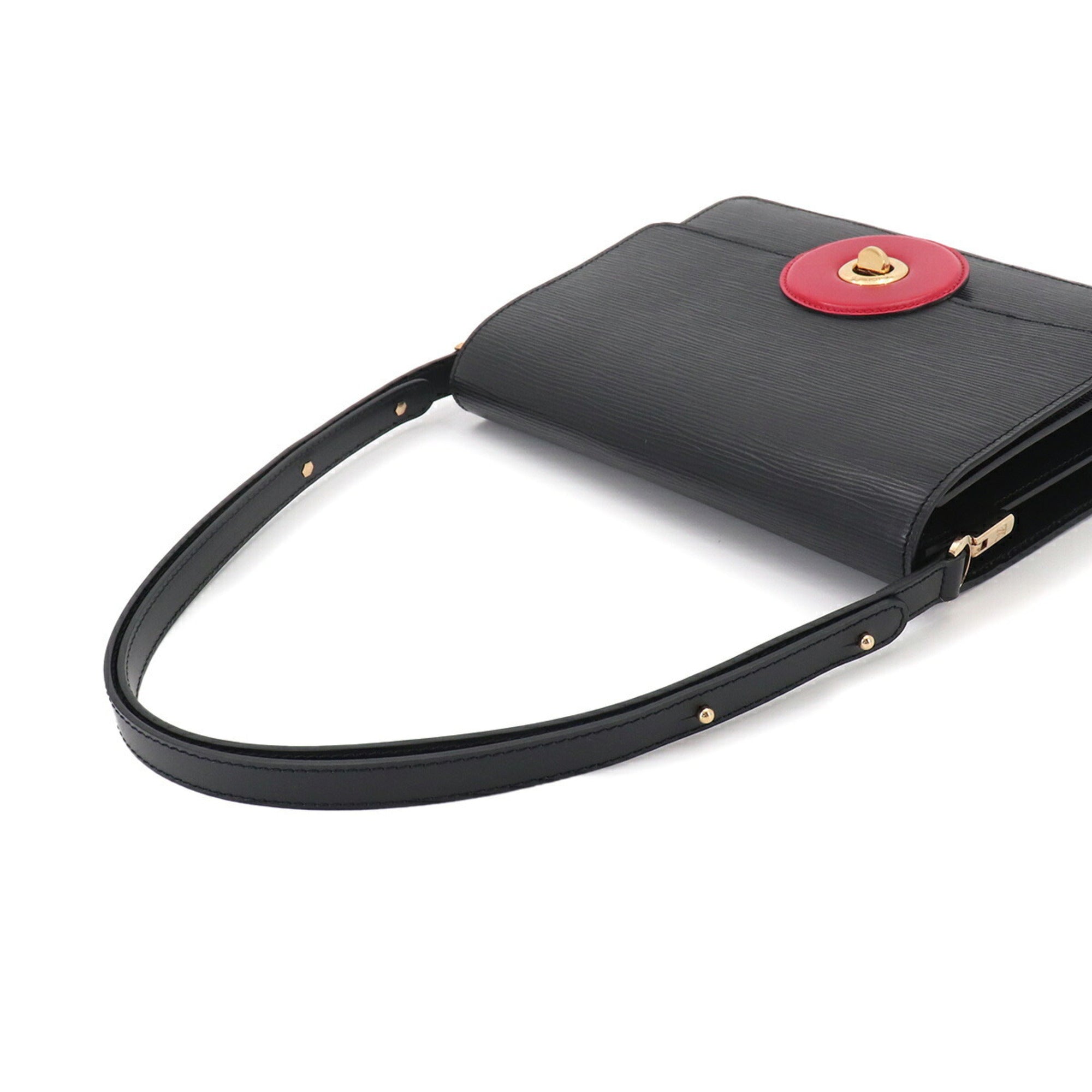 Louis Vuitton Black Red Color Epi Leather Handbag Shoulder Bag (Pre-Owned)