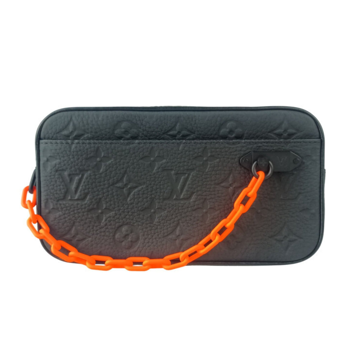 Louis Vuitton Black Orange Leather Sling Bag (Pre-Owned)