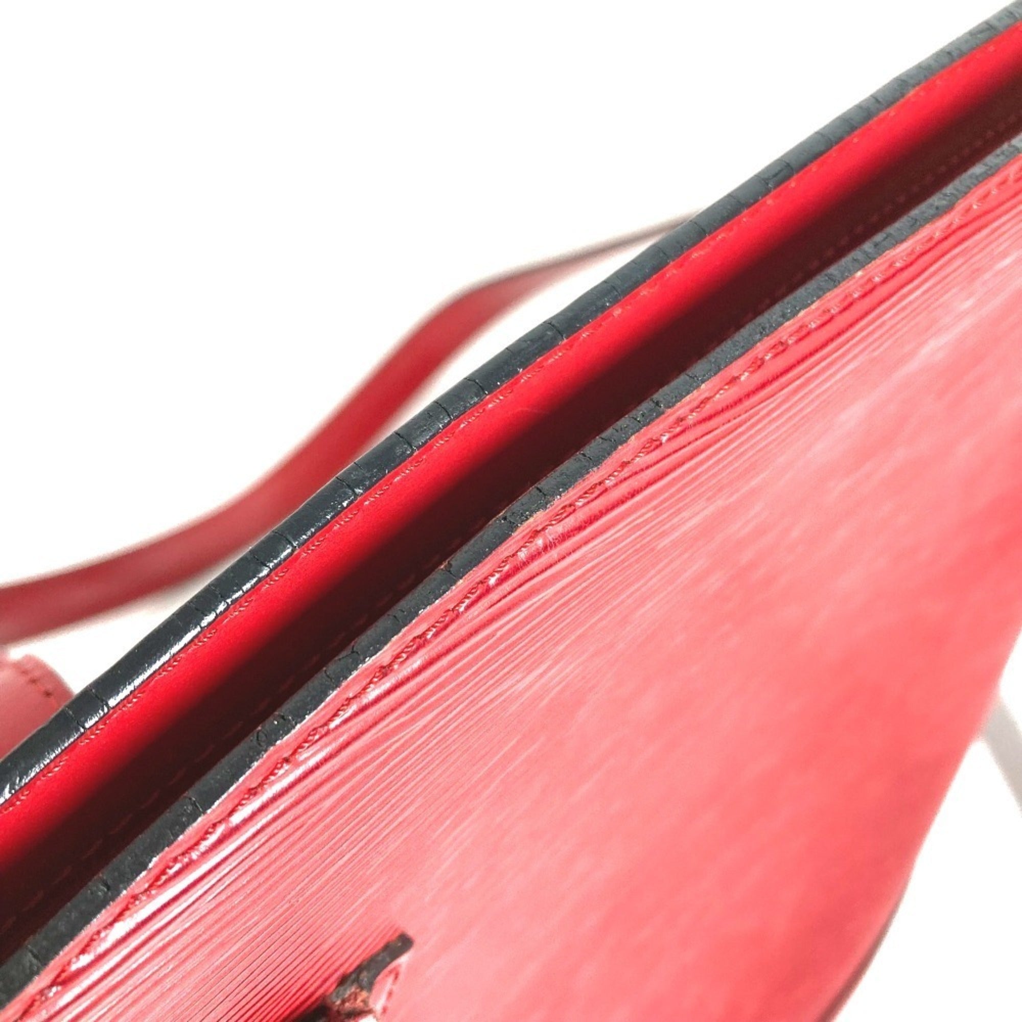 Louis Vuitton Castilian Red Red Color Epi Leather Shoulder Bag (Pre-Owned)