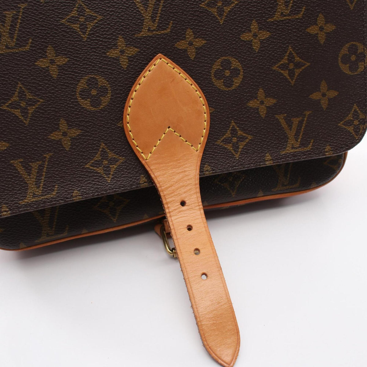 Louis Vuitton Brown Monogram Coated Canvas Leather Handbag Shoulder Bag (Pre-Owned)