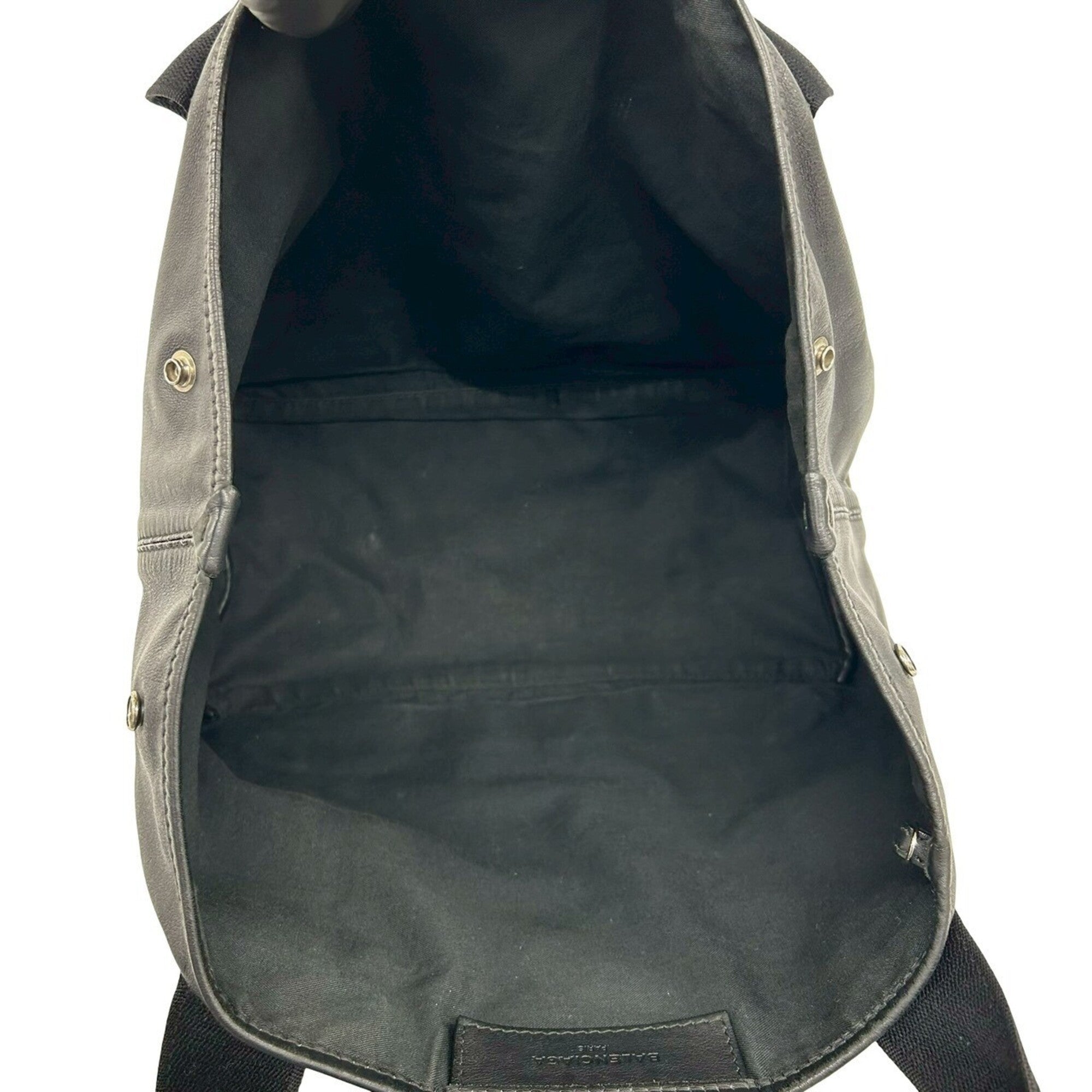 Balenciaga Black Leather Handbag Tote Bag (Pre-Owned)