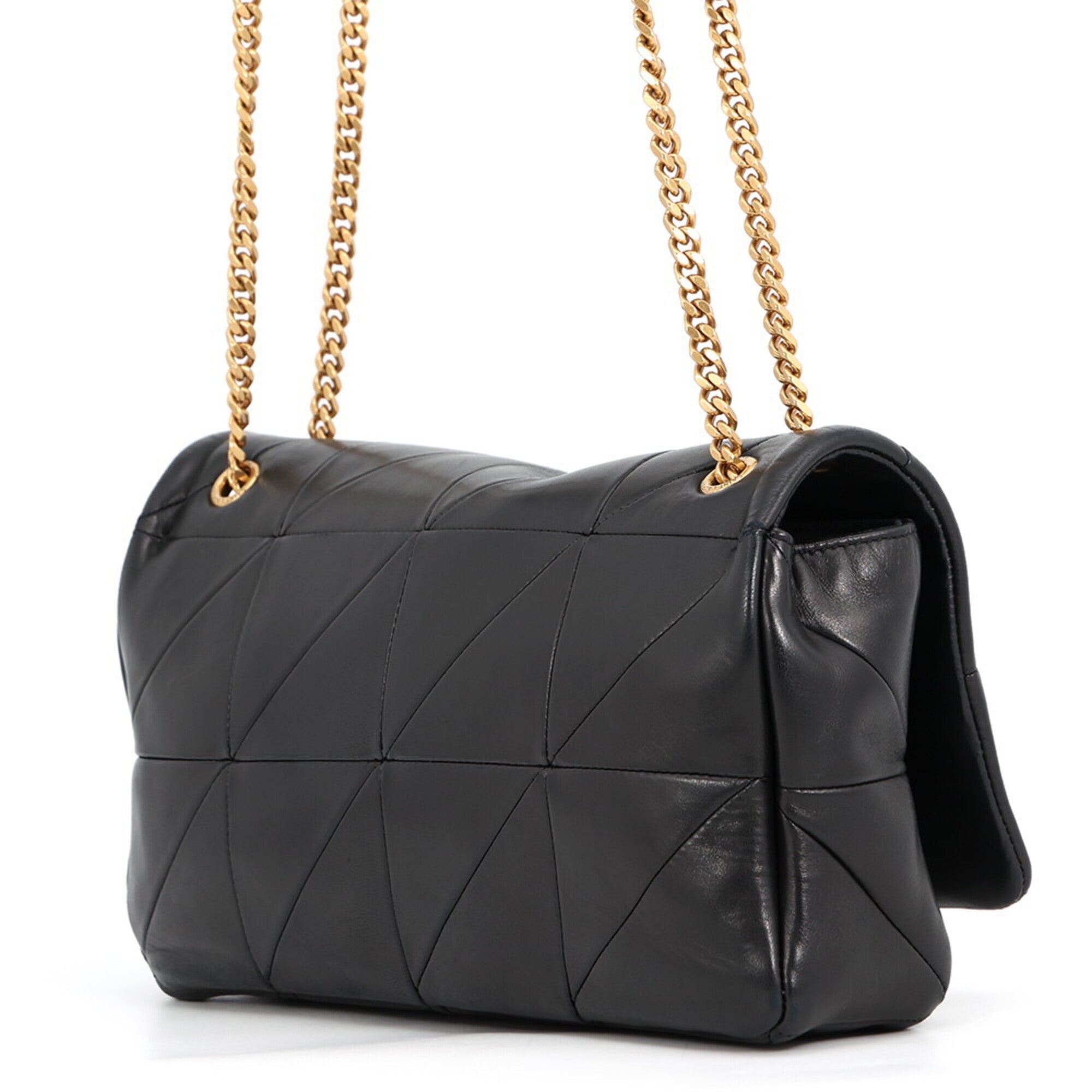Yves Saint Laurent Black Leather Handbag Shoulder Bag (Pre-Owned)