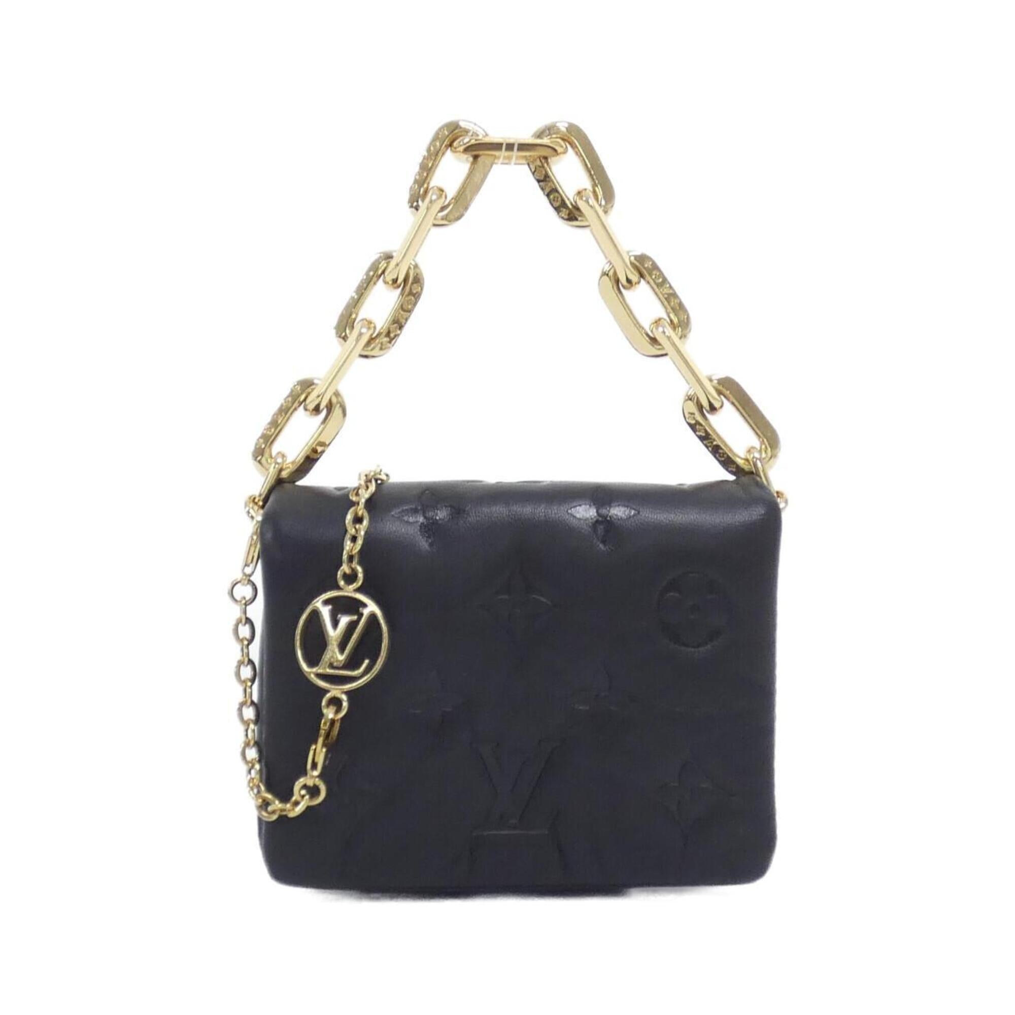 Louis Vuitton Black Leather Shoulder Bag (Pre-Owned)