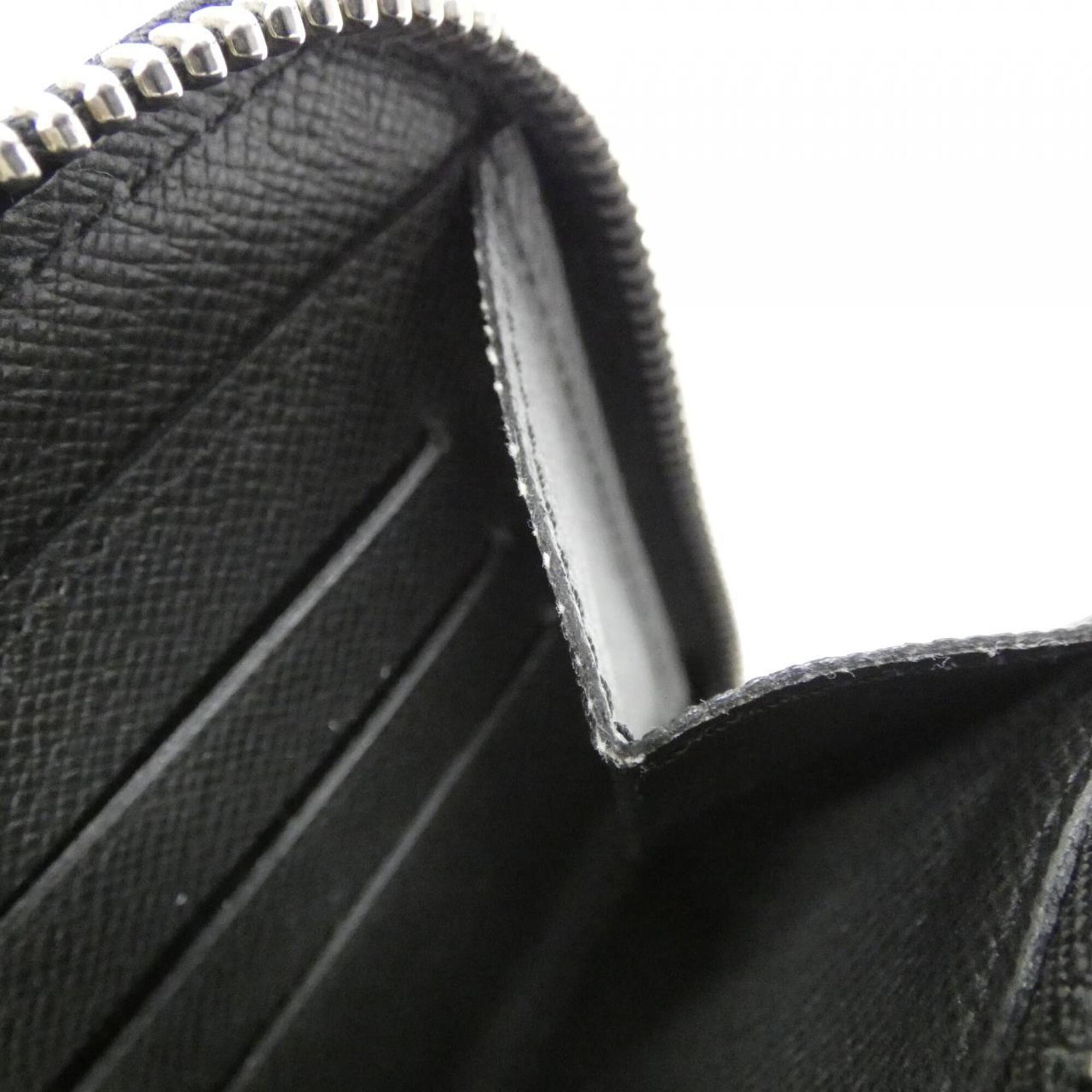 Louis Vuitton Black Leather Long Wallet (Bi-Fold) (Pre-Owned)