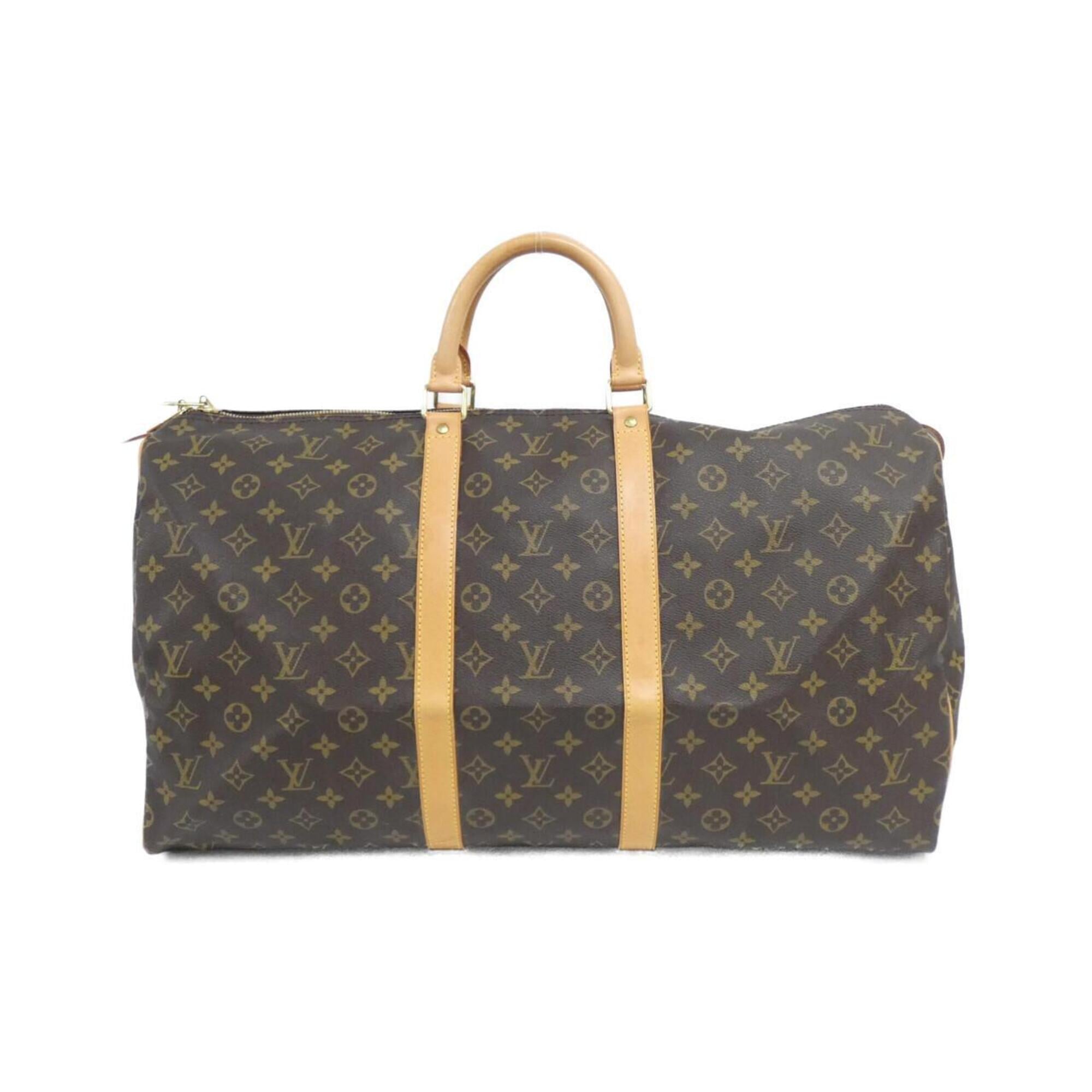Louis Vuitton Brown Coated Canvas Boston Bag (Pre-Owned)