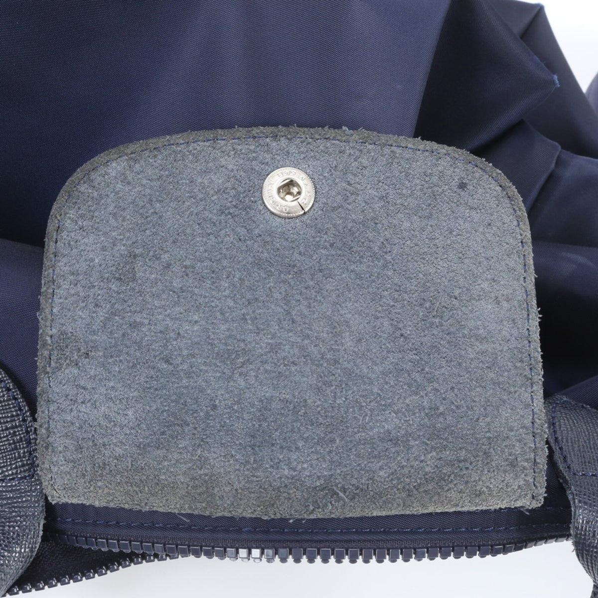 Longchamp Navy Leather Nylon Crossbody Bag Handbag Shoulder Bag Tote Bag (Pre-Owned)