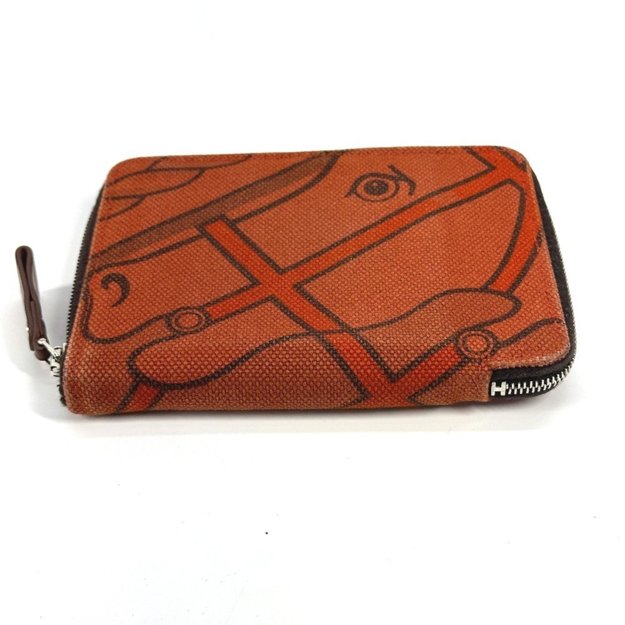 Hermes Orange Canvas Wallet (Bi-Fold) (Pre-Owned)