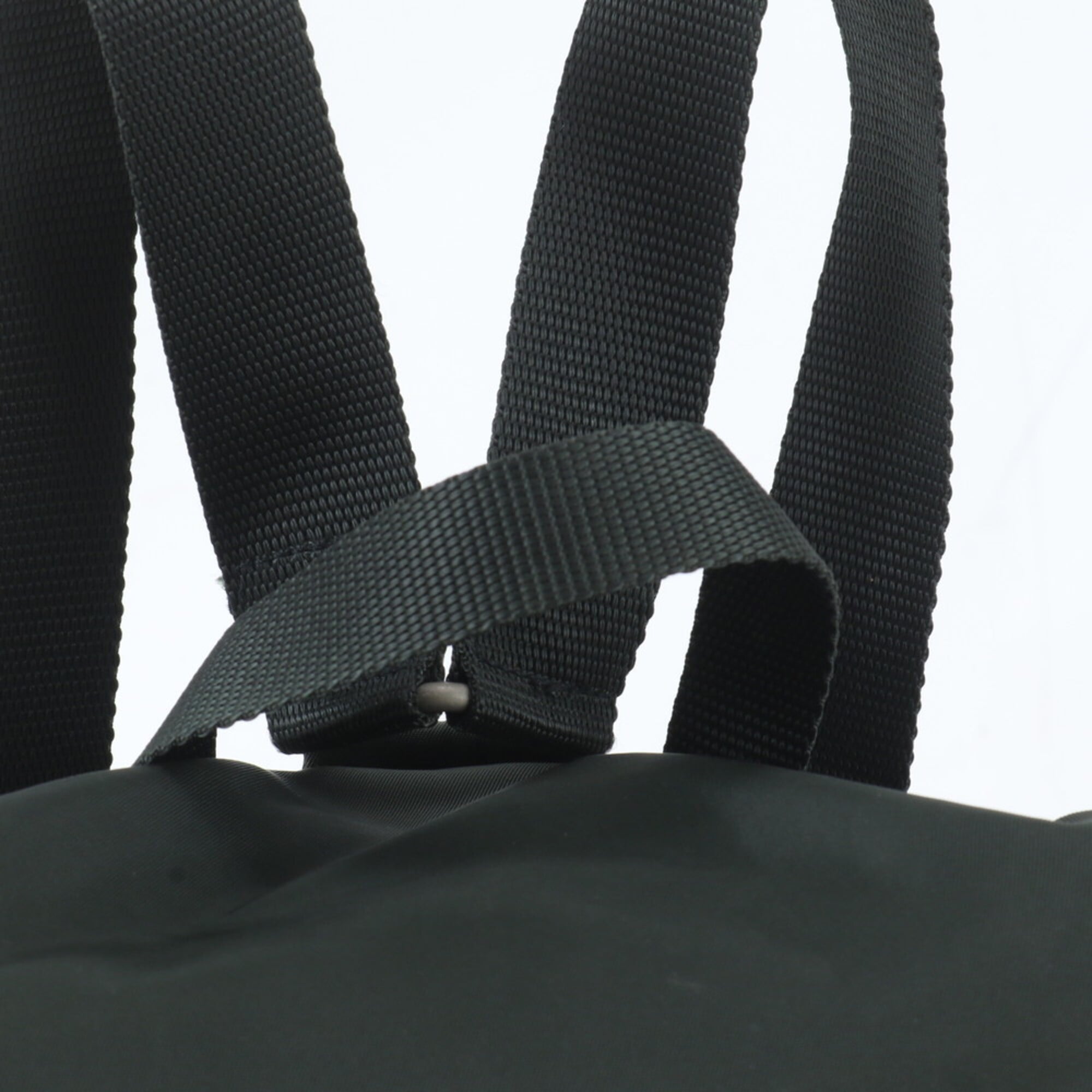 Prada Green Nylon Leather Backpack Handbag (Pre-Owned)