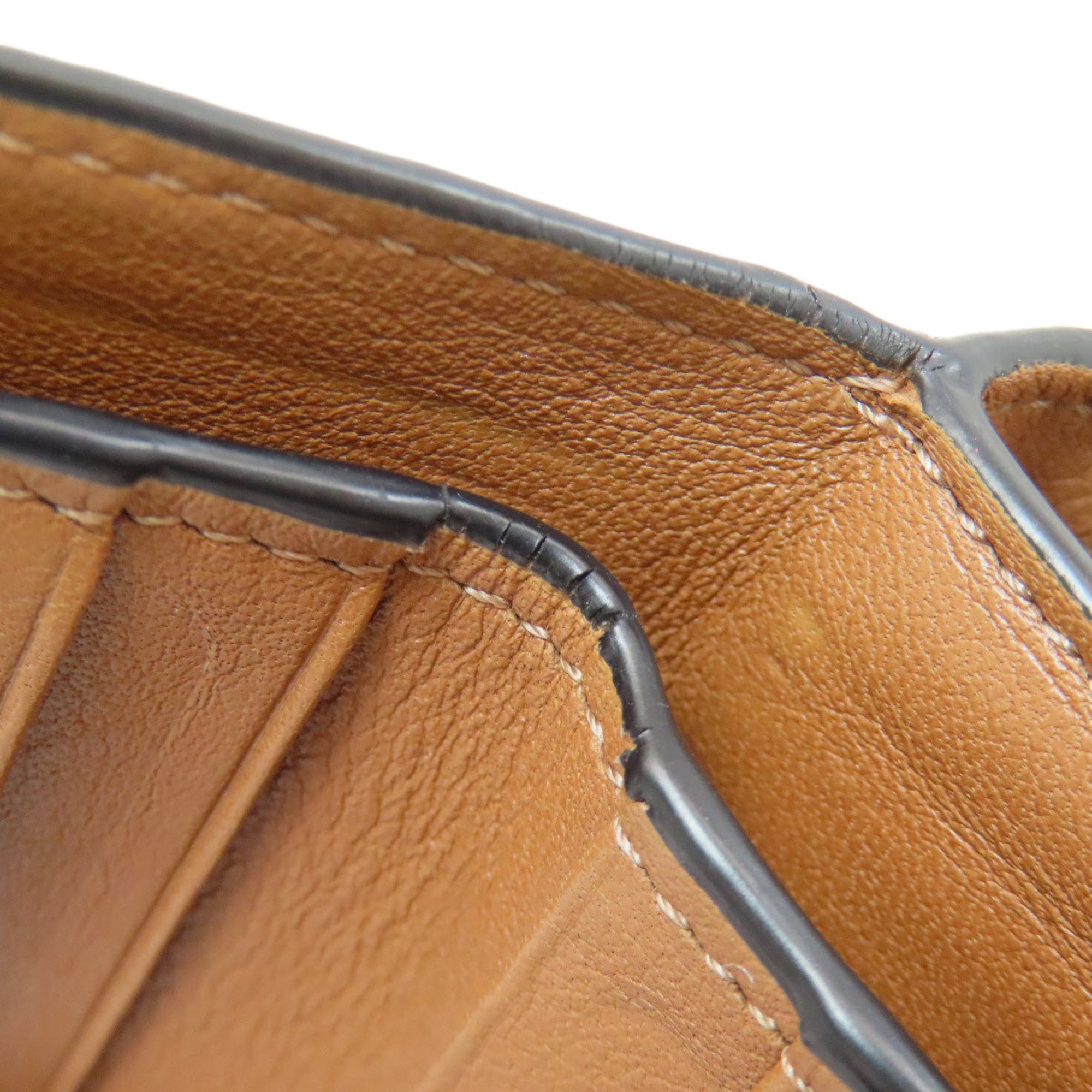 Loewe Brown Green Leather Wallet (Bi-Fold) (Pre-Owned)