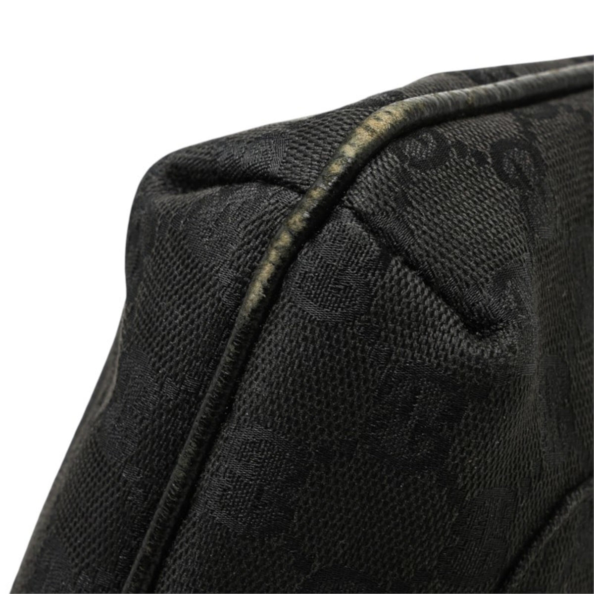 Gucci Black Canvas Leather Shoulder Bag (Pre-Owned)