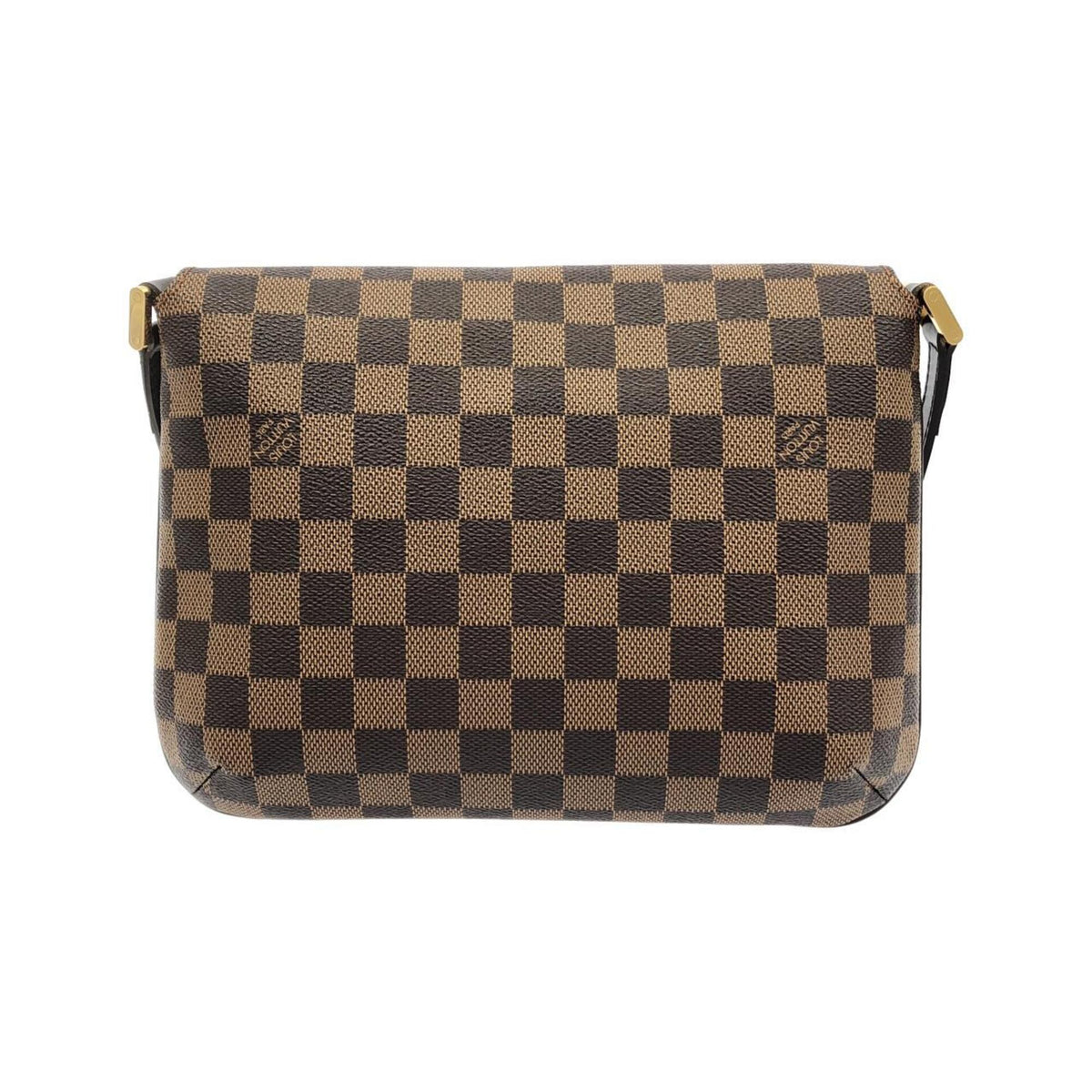 Louis Vuitton Damier Damier Canvas Ebene Leather Shoulder Bag (Pre-Owned)