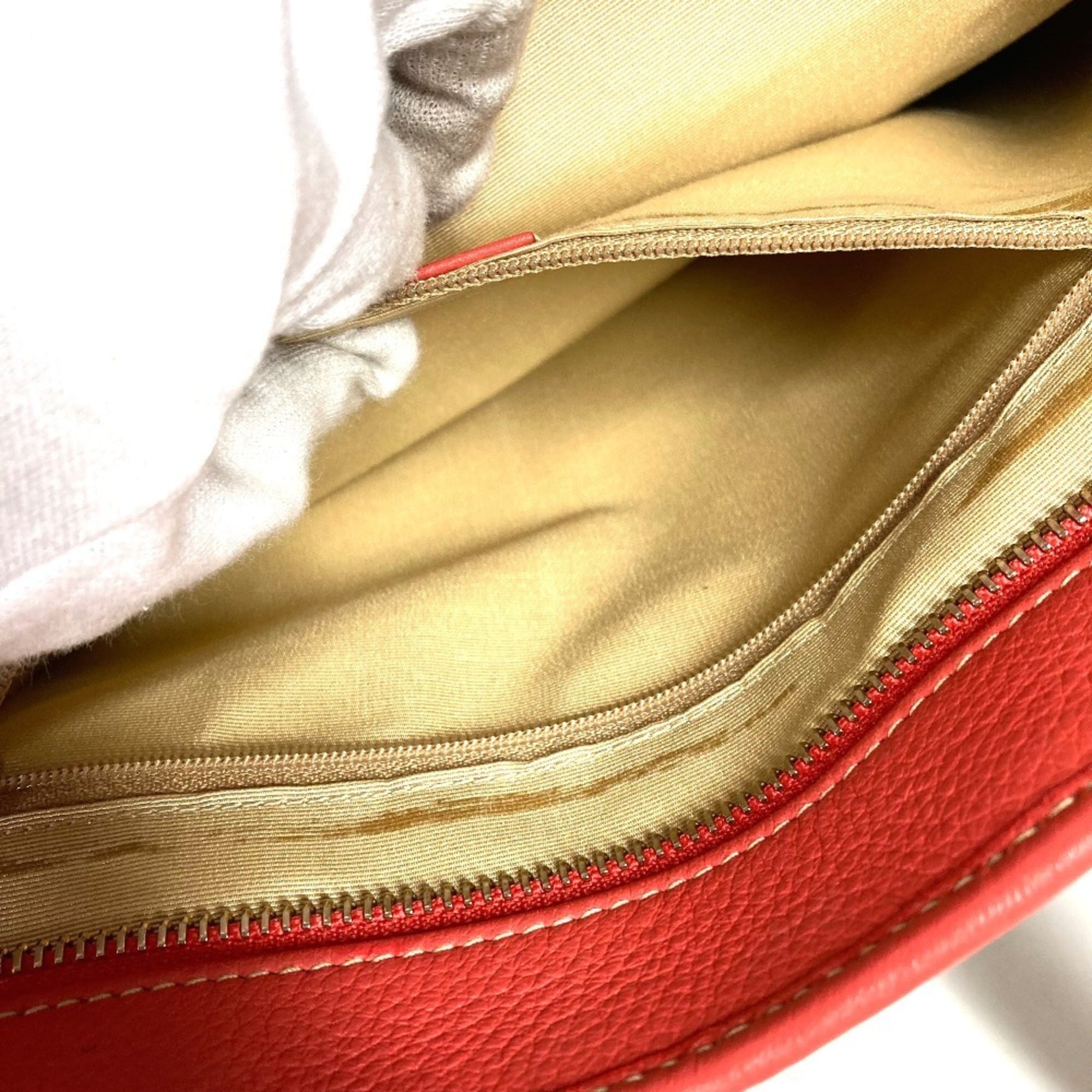 Bvlgari Beige Leather Canvas Shoulder Bag Tote Bag (Pre-Owned)
