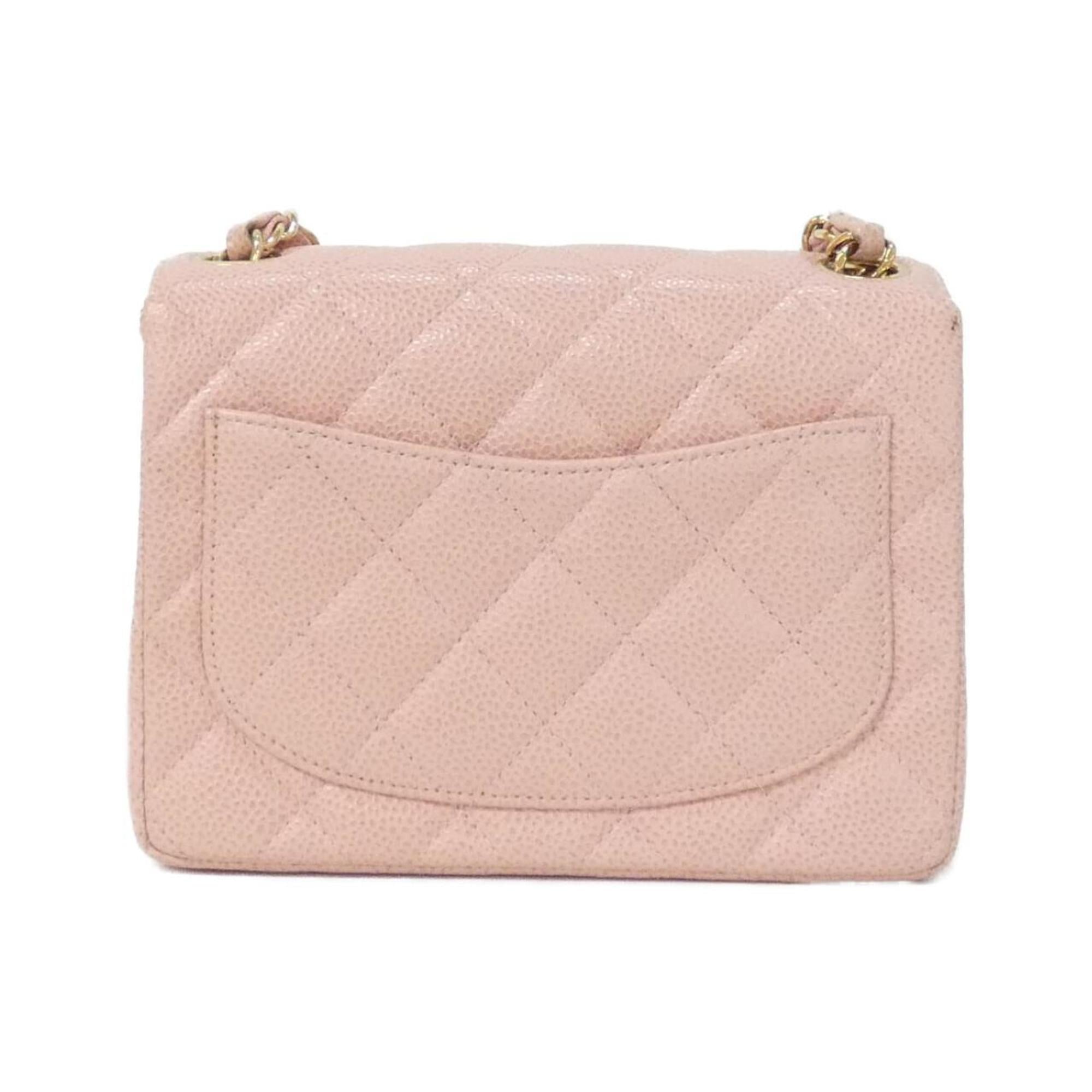 Chanel Pink Grained Calfskin Shoulder Bag (Pre-Owned)