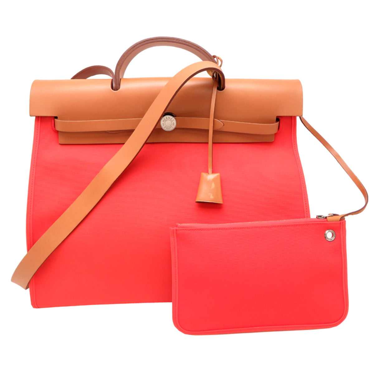 Hermes Orange Leather Handbag (Pre-Owned)