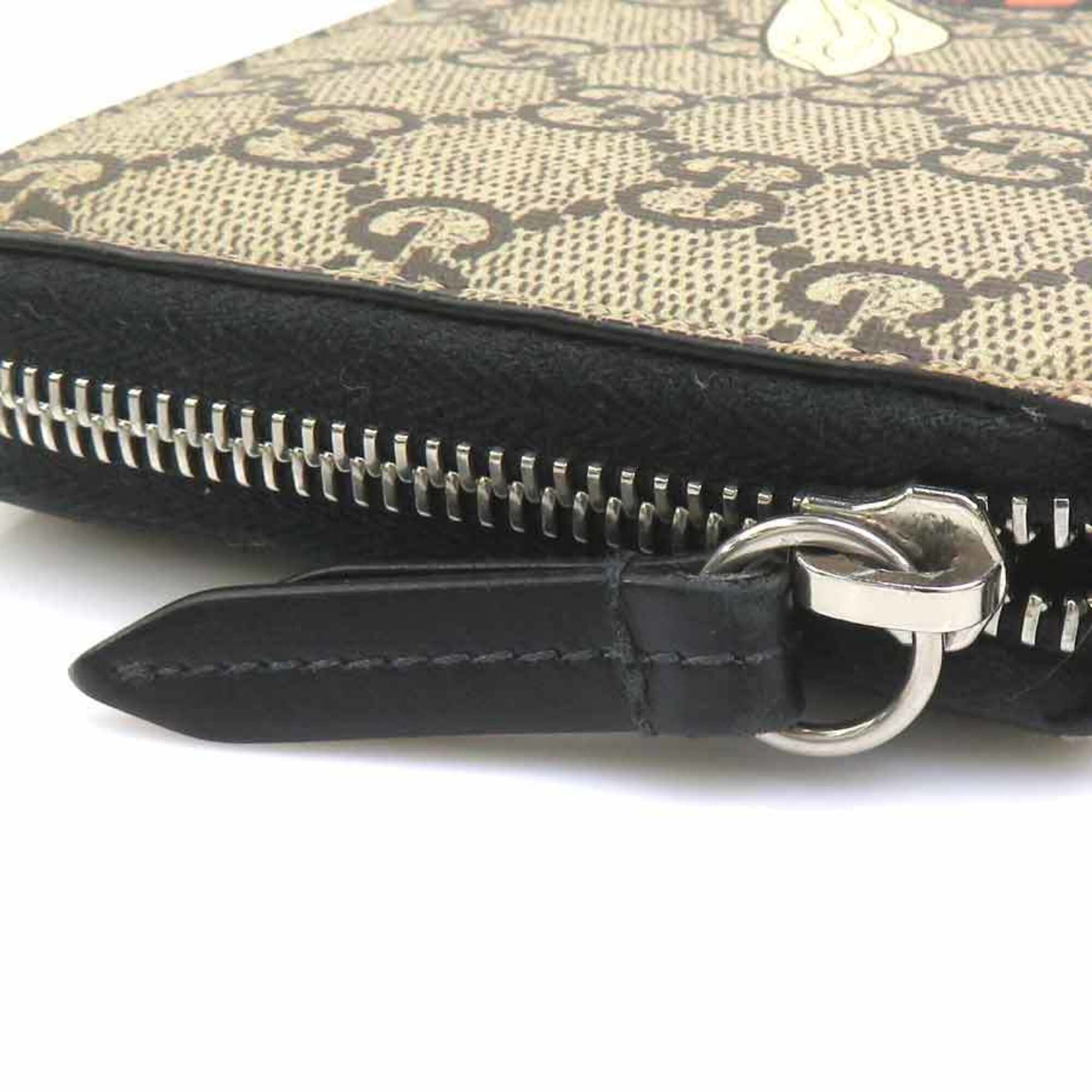 Gucci Beige Brown Gg Supreme Long Wallet (Bi-Fold) (Pre-Owned)