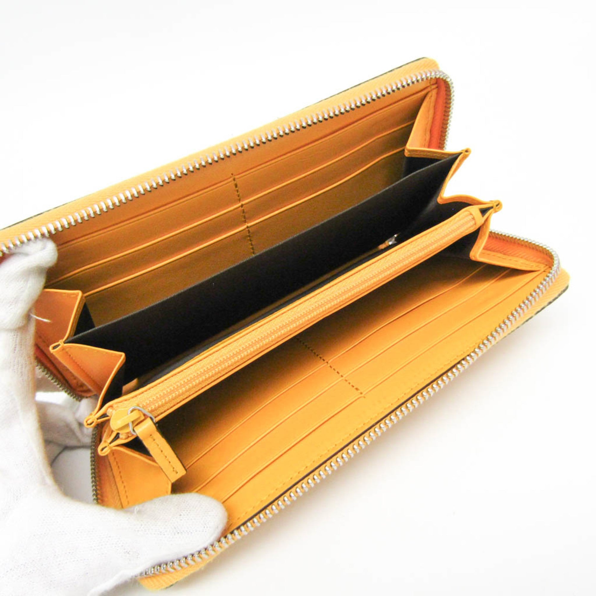 Gucci Yellow Leather Long Wallet (Bi-Fold) (Pre-Owned)