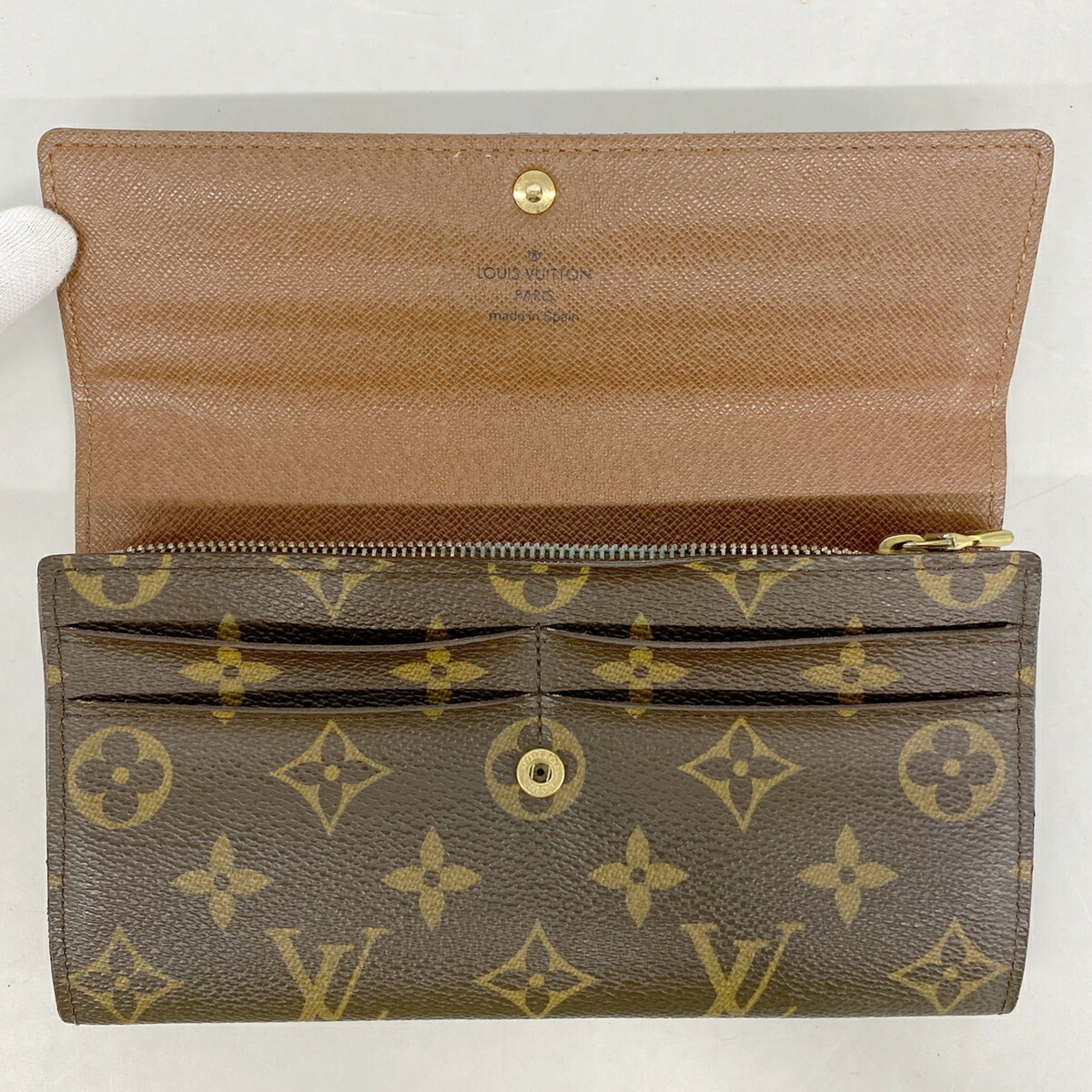 Louis Vuitton Brown Long Wallet (Bi-Fold) (Pre-Owned)