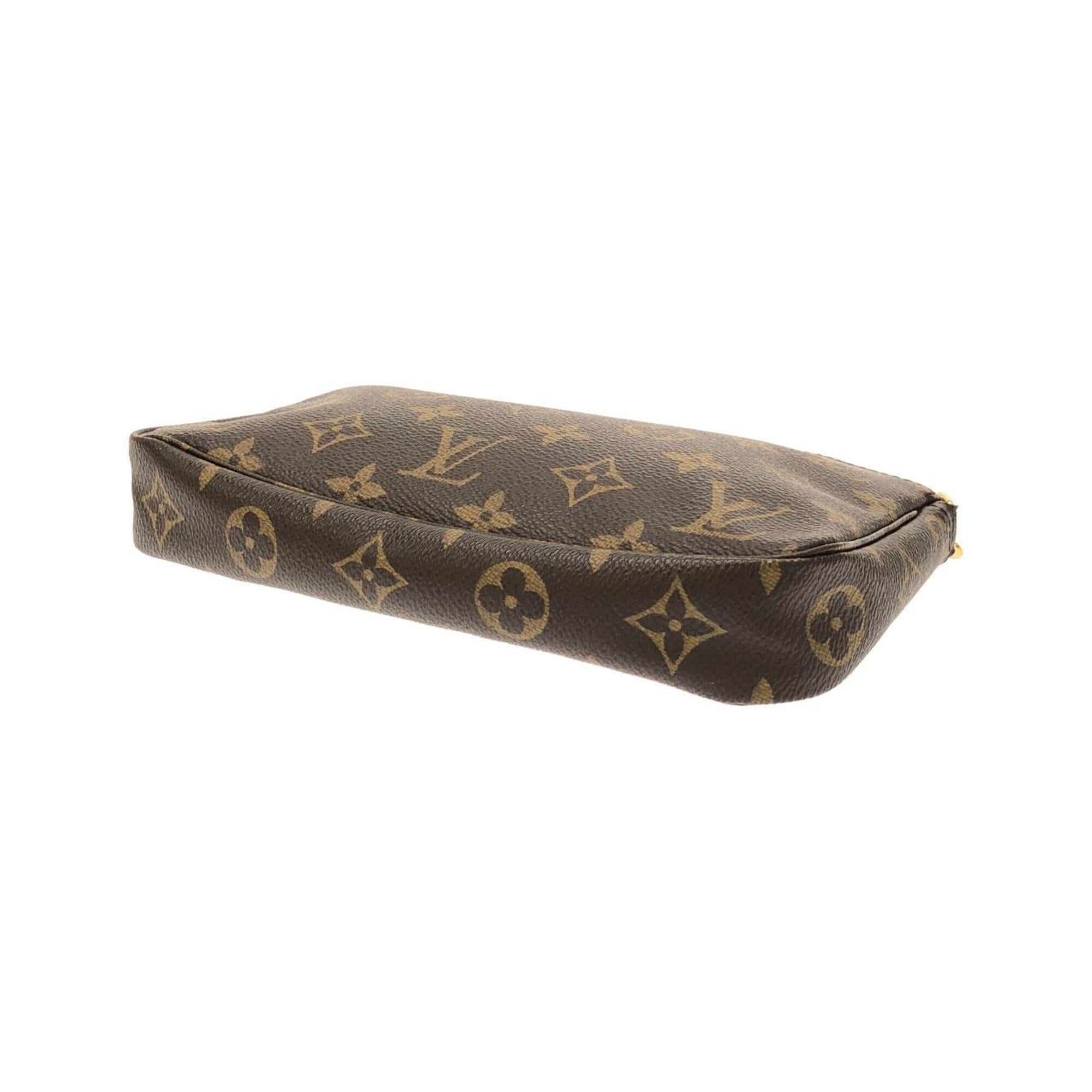 Louis Vuitton Monogram Marron Coated Canvas Pochette (Pre-Owned)