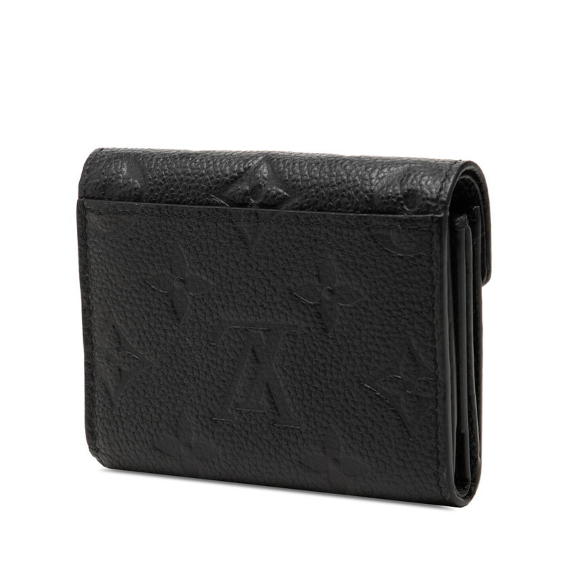 Louis Vuitton Black Noir Leather Wallet (Tri-Fold) (Pre-Owned)
