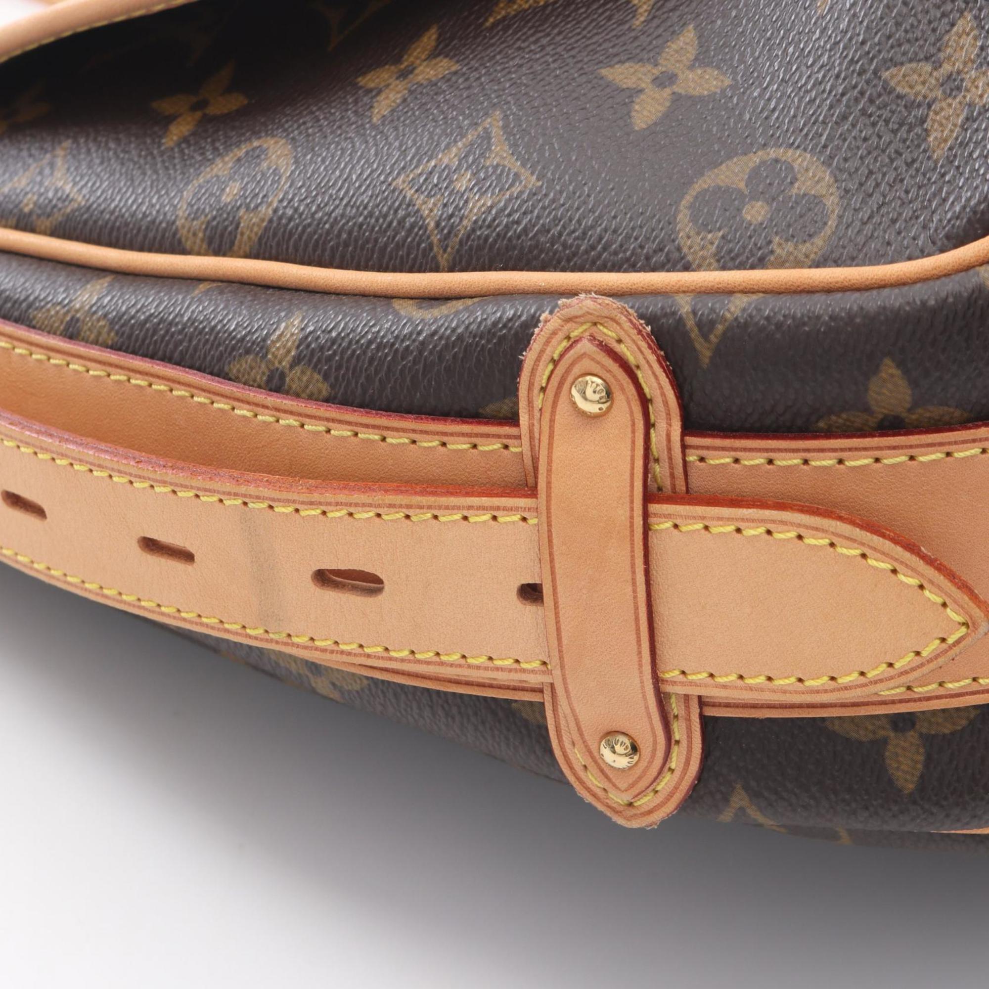 Louis Vuitton Brown Coated Canvas Leather Shoulder Bag (Pre-Owned)