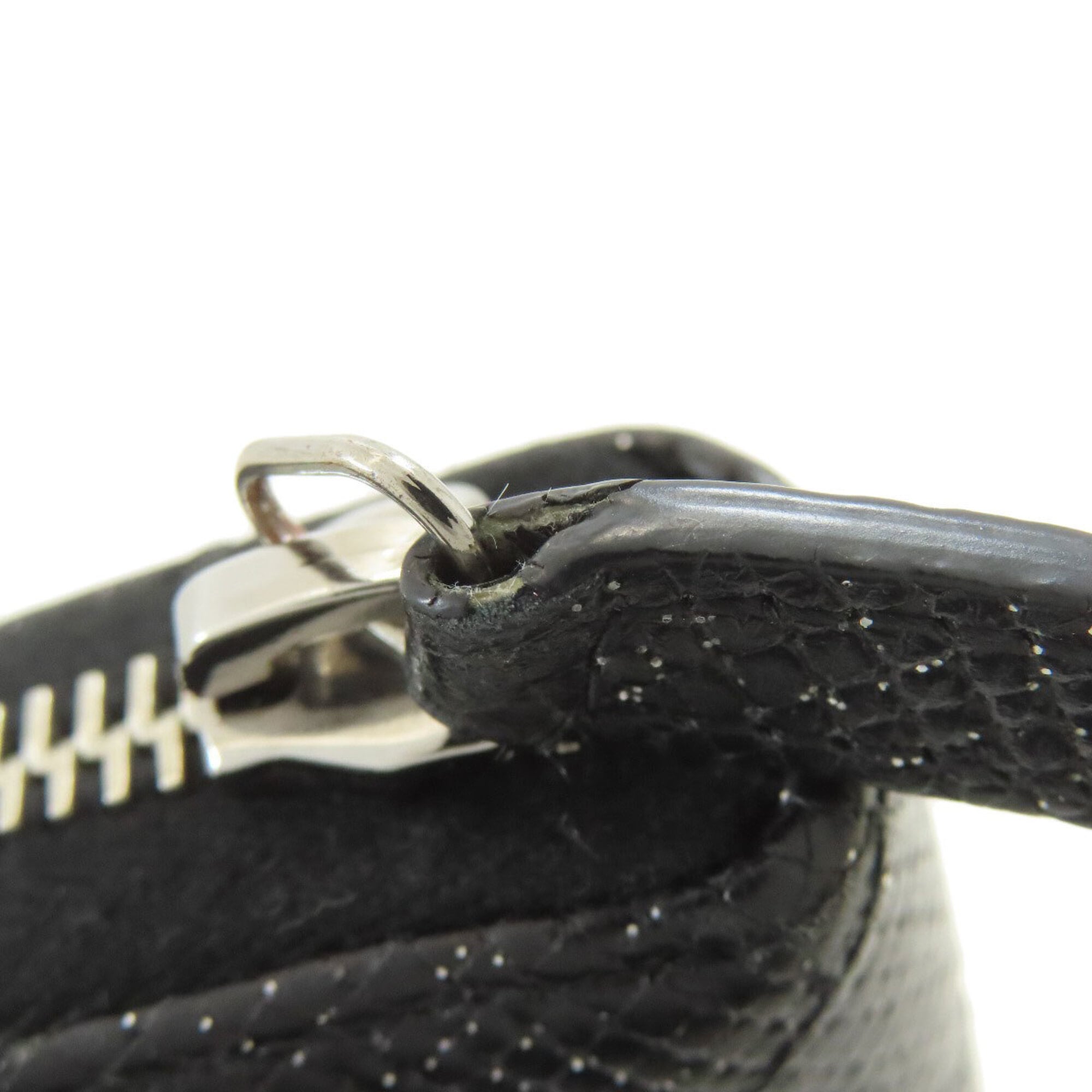 Chanel Matelasse Black Leather Long Wallet (Bi-Fold) (Pre-Owned)