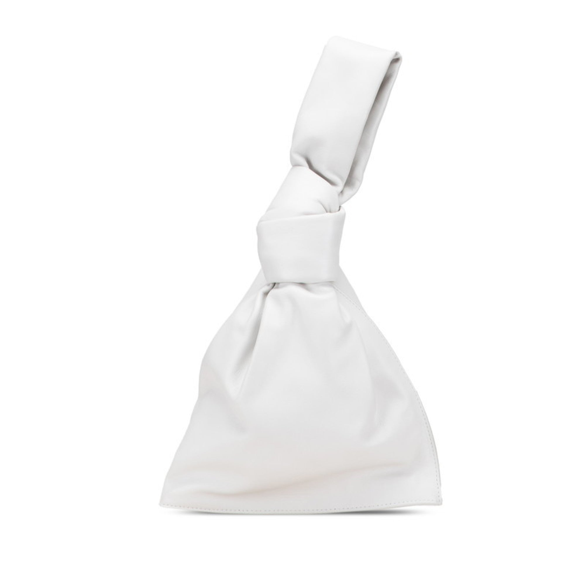 Bottega Veneta White Leather Handbag (Pre-Owned)