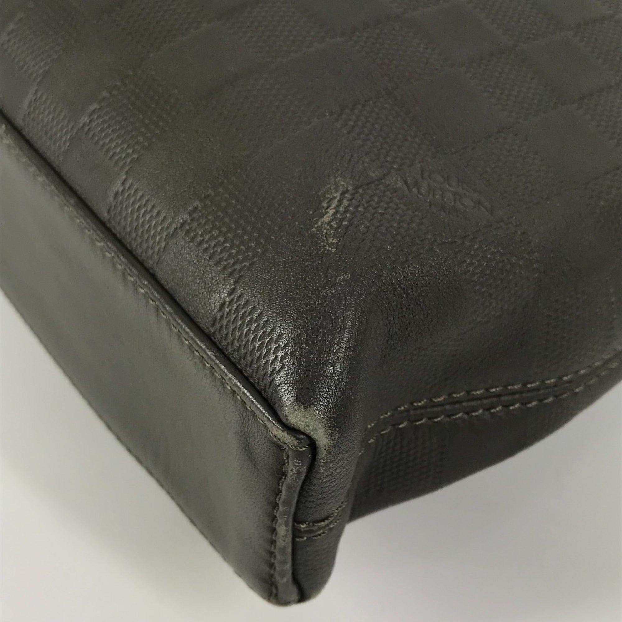 Louis Vuitton Grannis Grayish Damier Infini Briefcase Handbag Tote Bag (Pre-Owned)