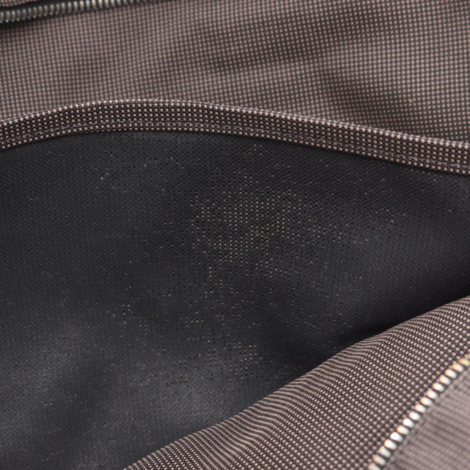 Hermes Gray Nylon Canvas Handbag Tote Bag (Pre-Owned)