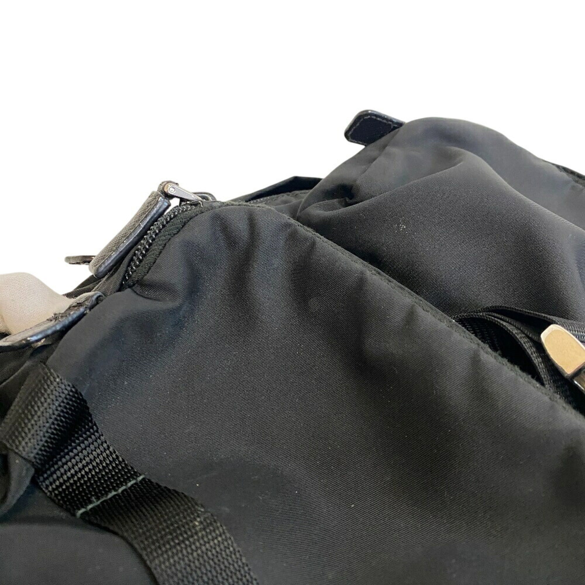 Prada Black Nylon Shoulder Bag Sling Bag (Pre-Owned)