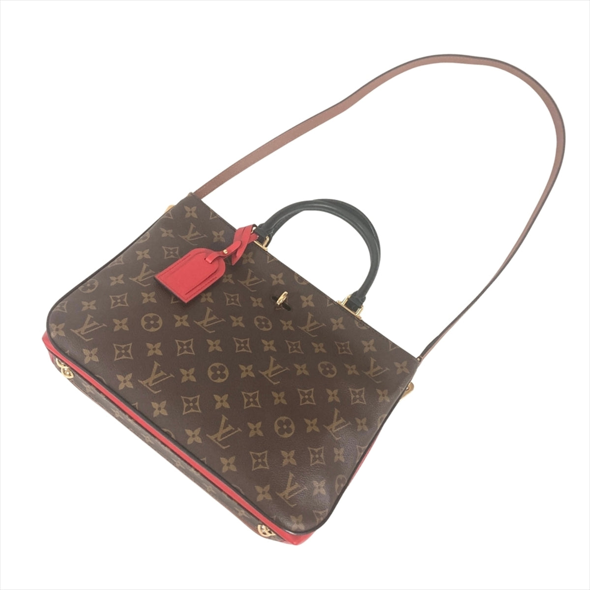 Louis Vuitton Brown Monogram Canvas Handbag Shoulder Bag (Pre-Owned)