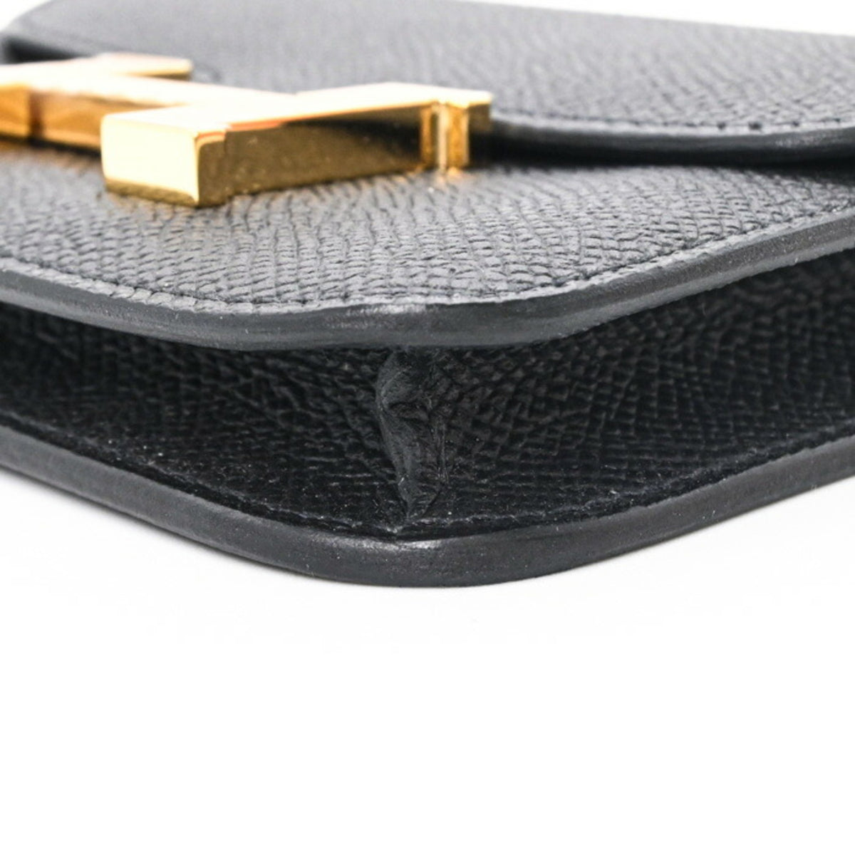 Hermes Constance Black Epsom Leather Wallet (Bi-Fold) (Pre-Owned)