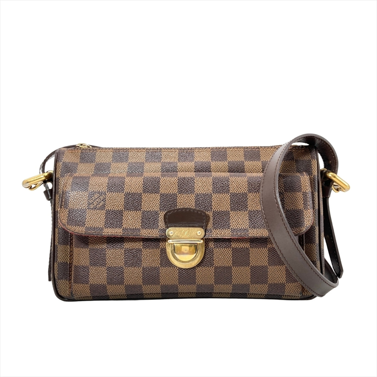 Louis Vuitton Damier Brown Damier Canvas Ebene Damier Canvas Shoulder Bag (Pre-Owned)