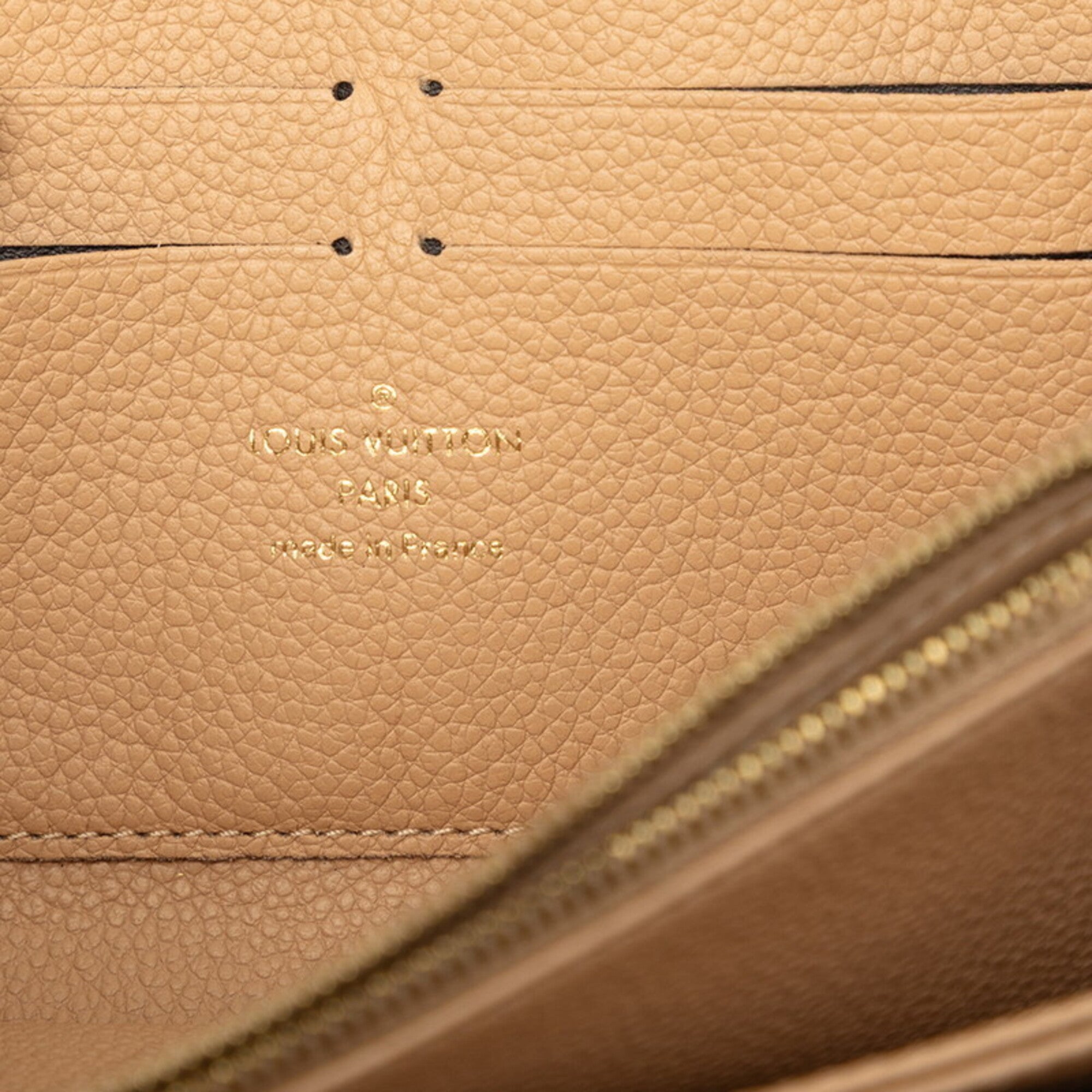 Louis Vuitton Monogram Empreinte Beige Leather Long Wallet (Bi-Fold) (Pre-Owned)