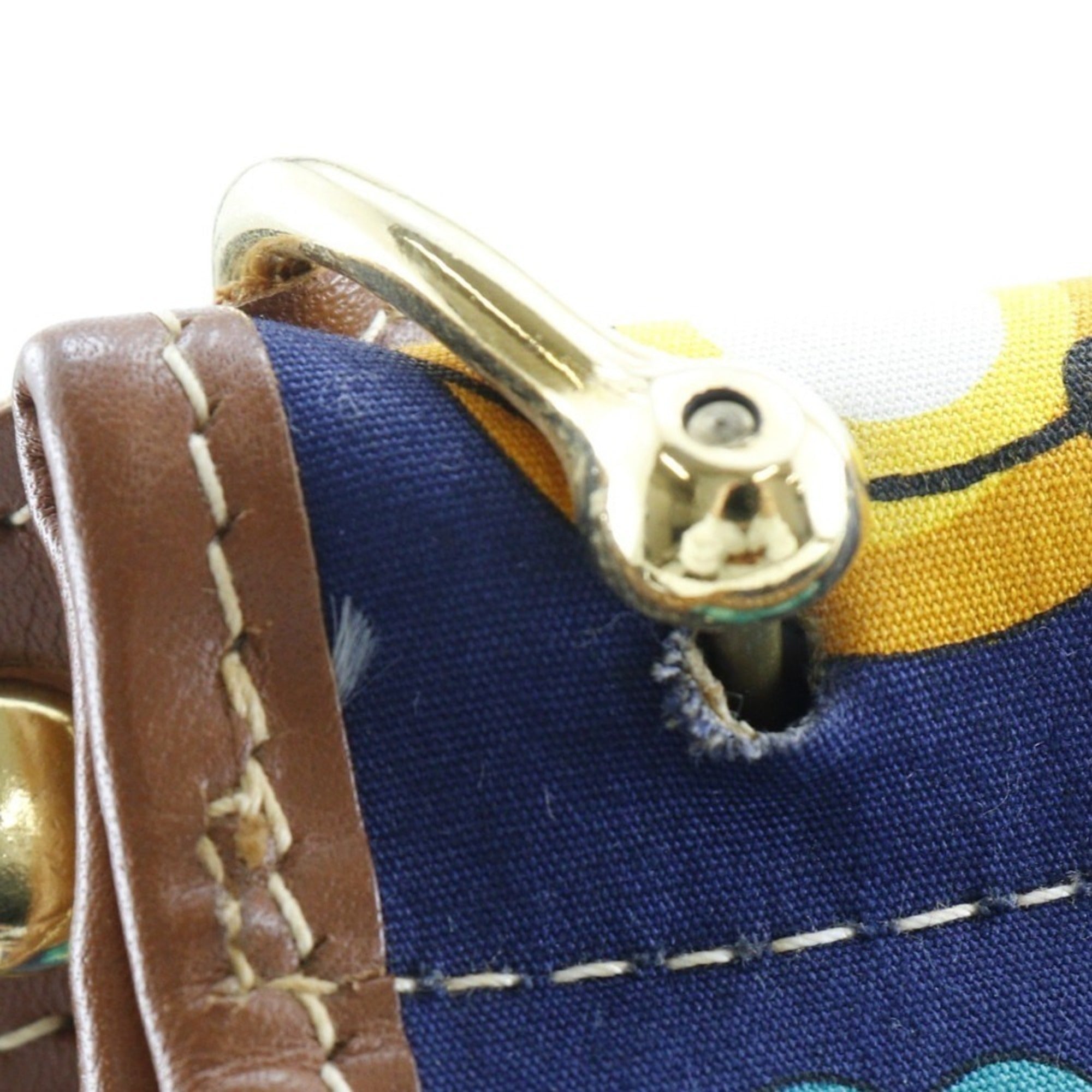 Loewe Navy Canvas Shoulder Bag (Pre-Owned)