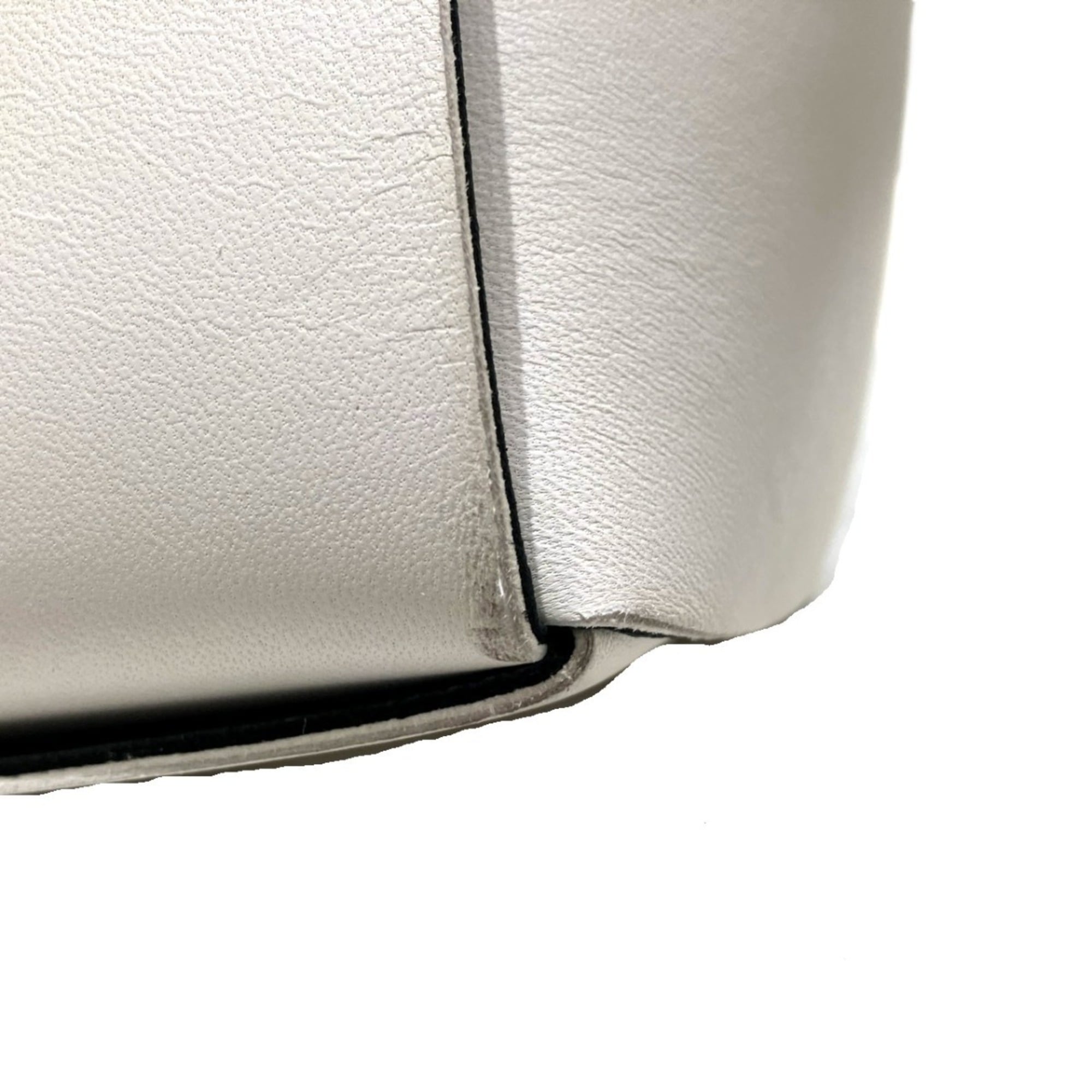 Bottega Veneta White Leather Tote Bag (Pre-Owned)